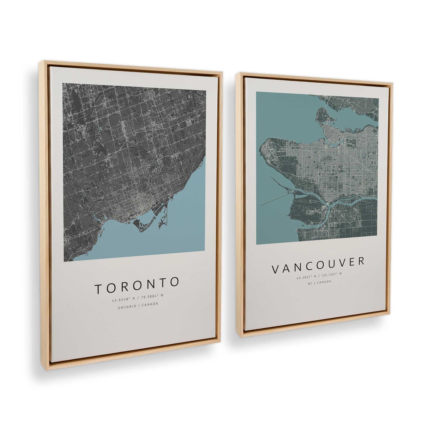 [Color:American Maple], Picture of art in a American Maple frame at an angle