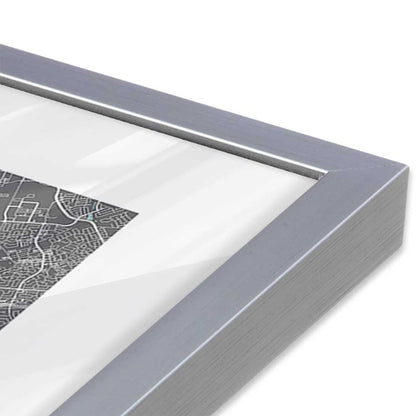 [Color:Polished Chrome], Picture of art in a Polished Chrome frame of the corner