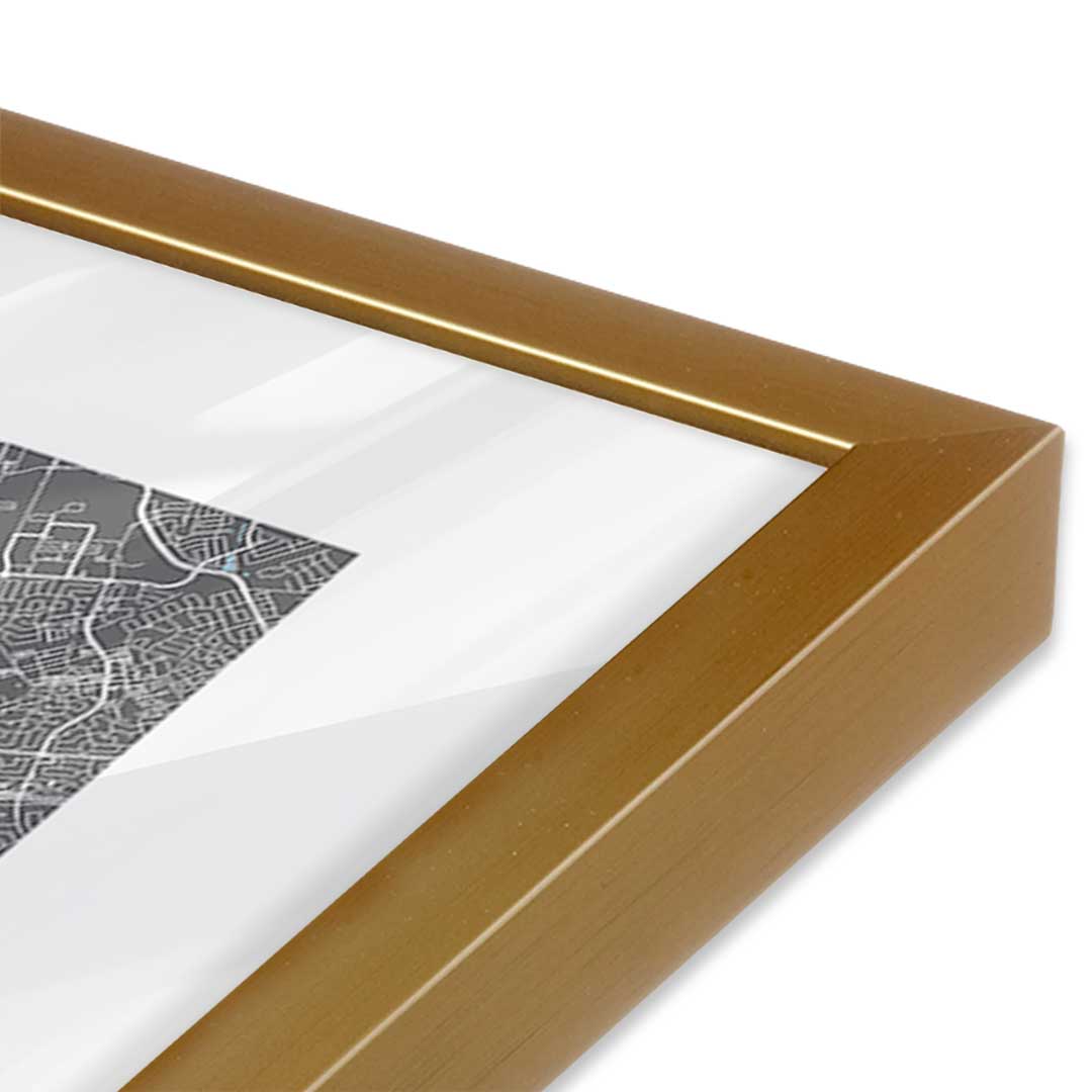 [Color:Polished Gold], Picture of art in a Polished Gold frame of the corner