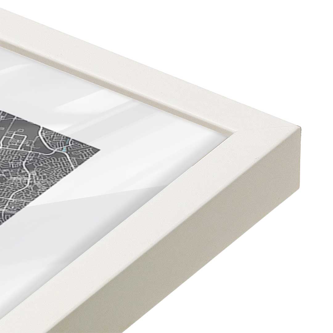 [Color:Opaque White], Picture of art in a Opaque White frame of the corner