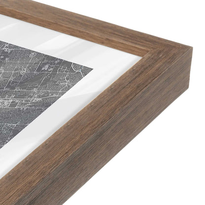 [Color:Walnut], Picture of art in a Walnut frame of the corner
