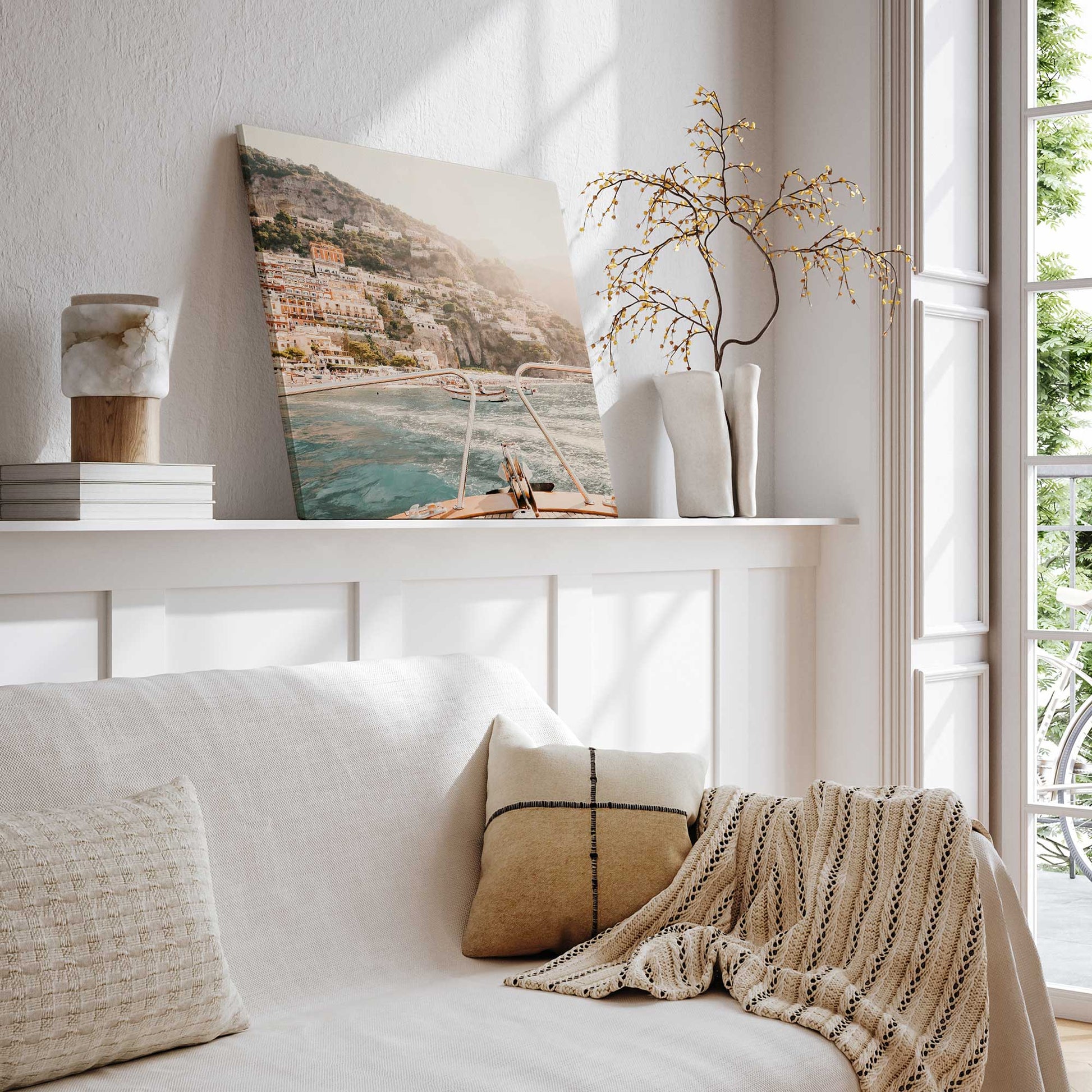 [color:Stretched Canvas],[shape:square], Picture of art on wall