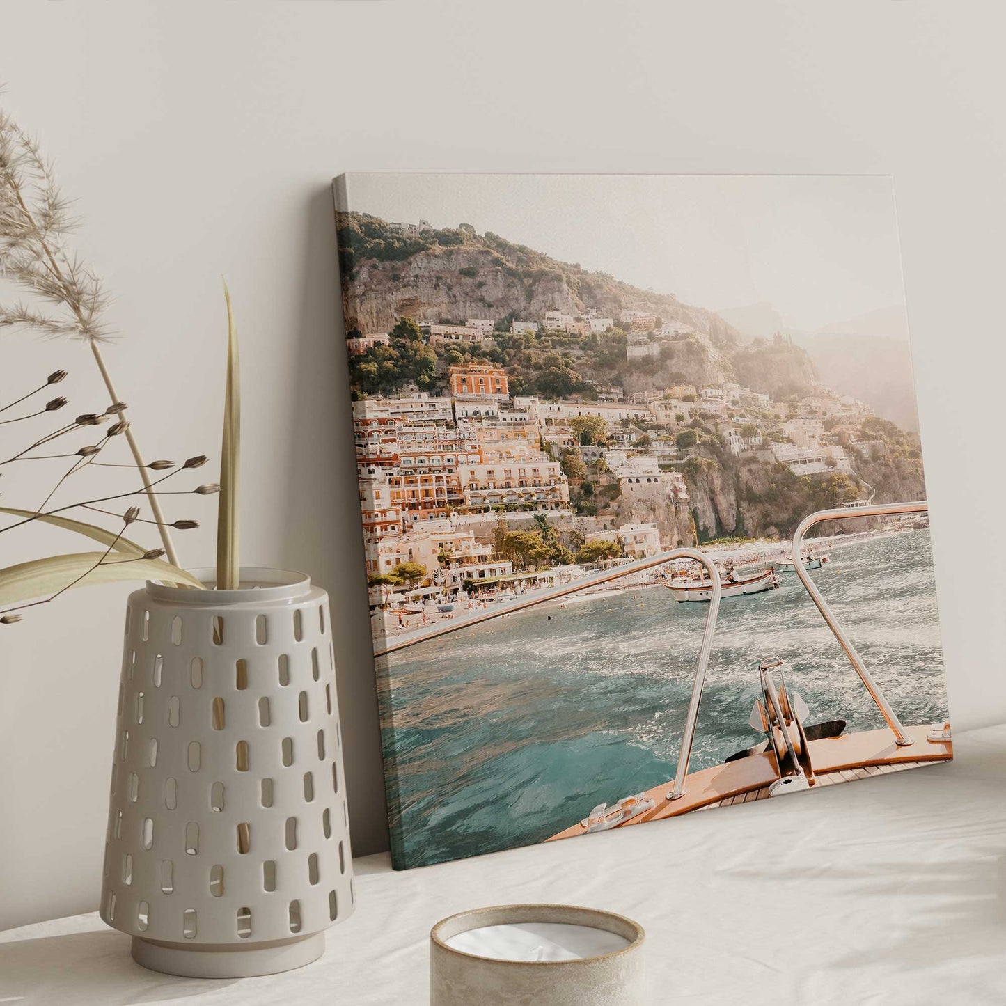 [color:Stretched Canvas],[shape:square], Picture of art on wall