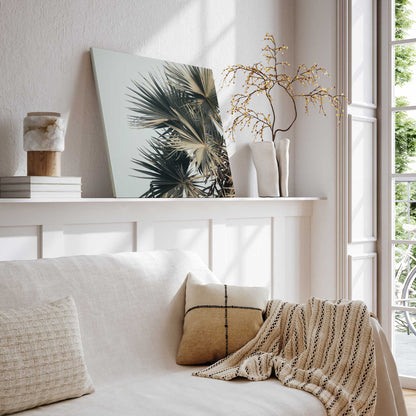 [color:Stretched Canvas],[shape:square], Picture of art on wall