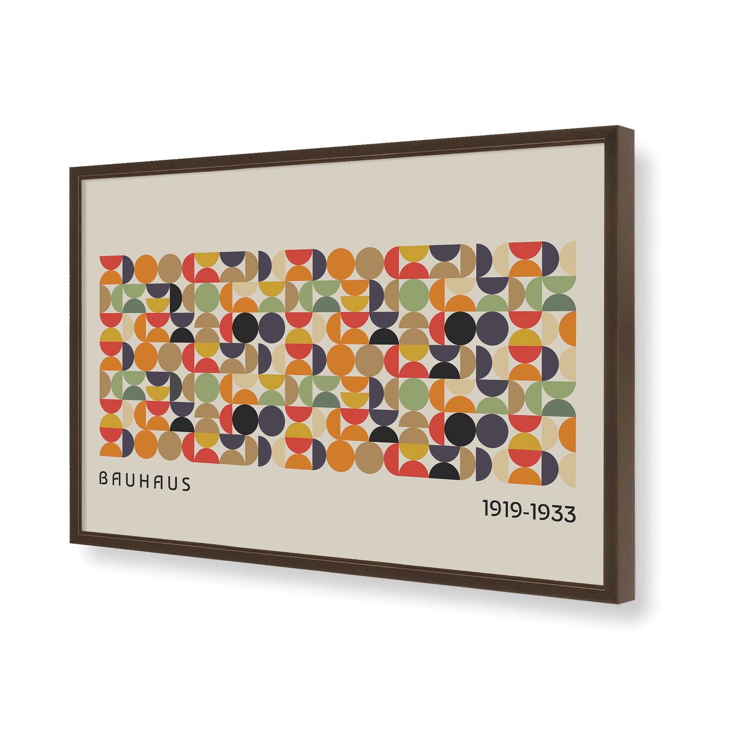 [Color:Brown], Picture of art in a Brown frame of the corner
