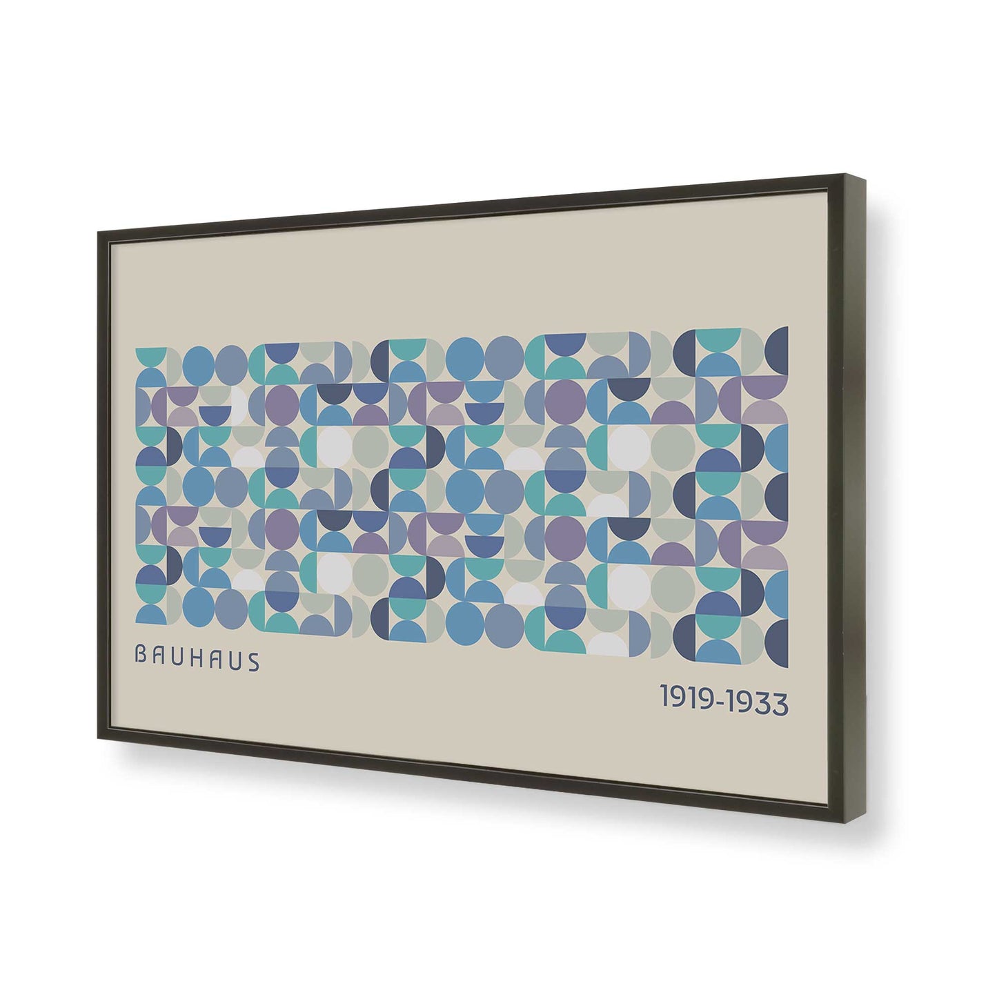 [Color:Satin Black], Picture of art in a Satin Black frame of the corner