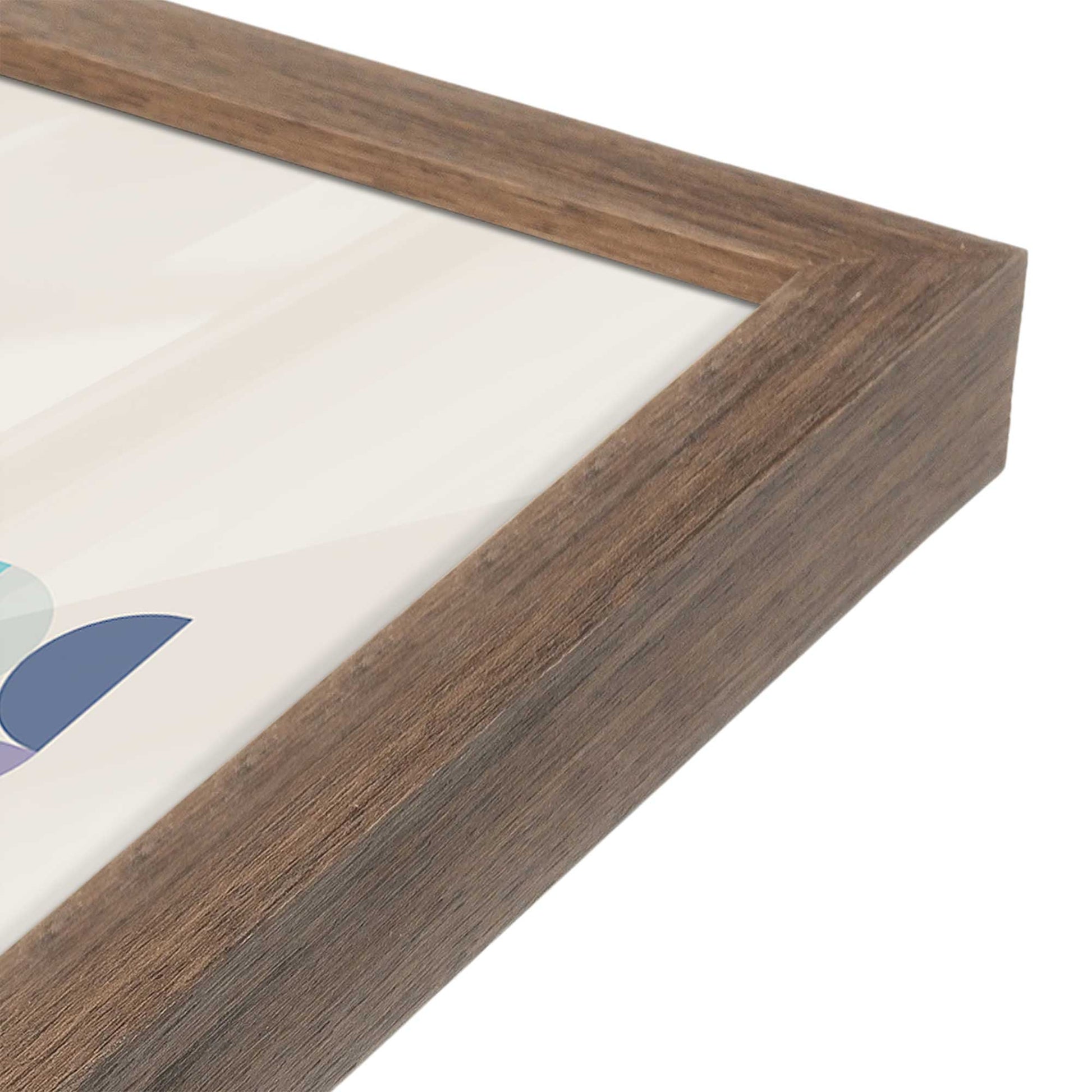 [Color:Walnut], Picture of art in a Walnut frame at an angle