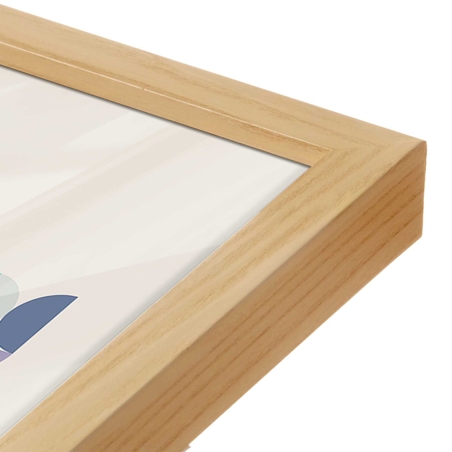 [Color:American Maple], Picture of art in a American Maple frame at an angle