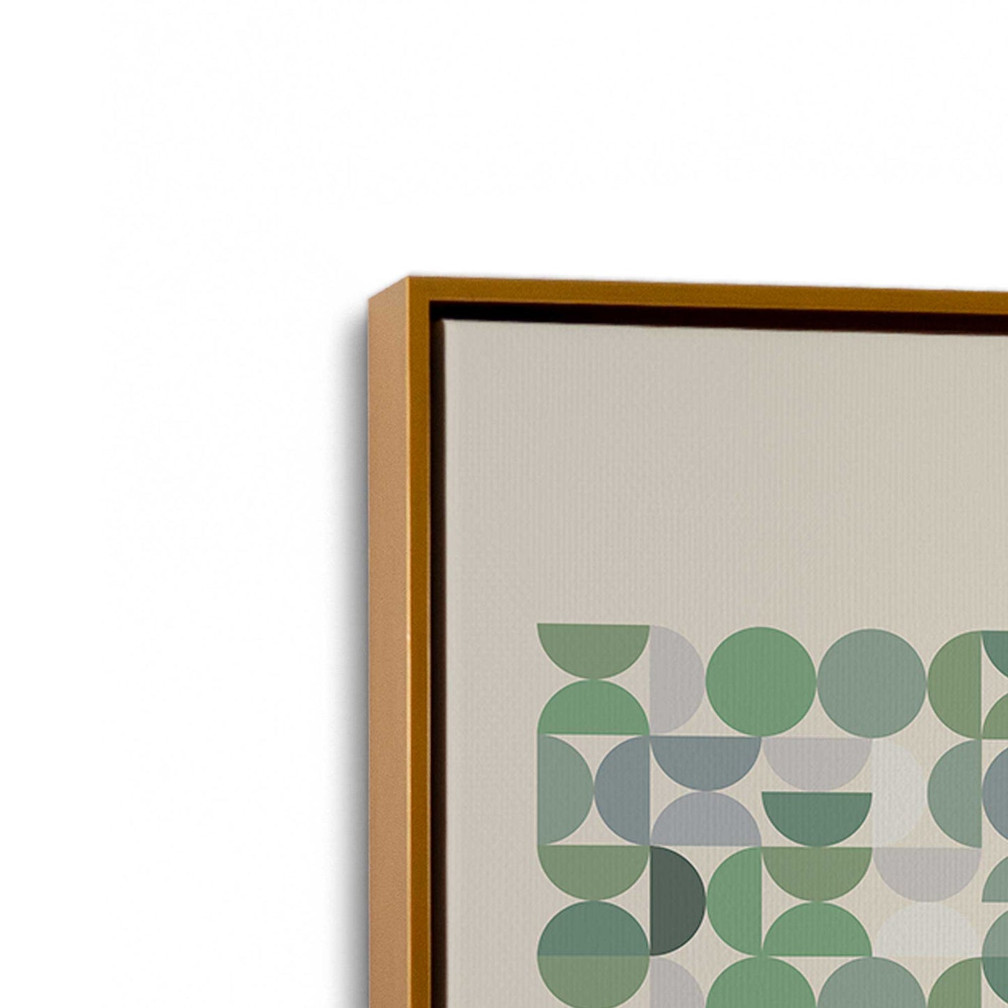 [Color:Polished Gold], Picture of art in a Polished Gold frame at an angle