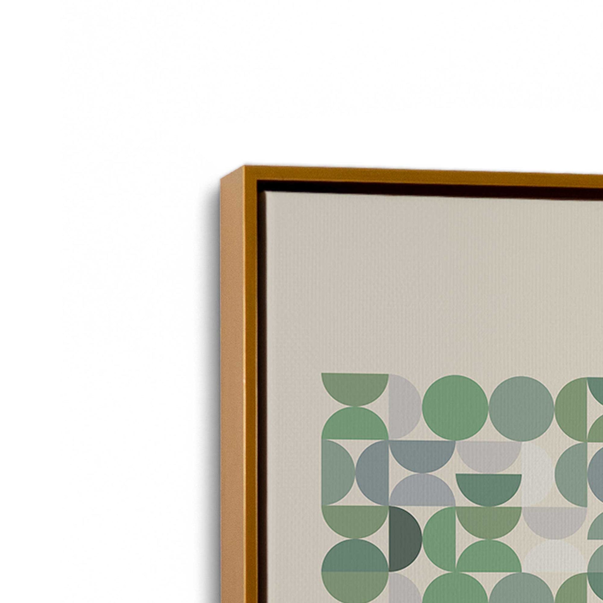 [Color:Polished Gold], Picture of art in a Polished Gold frame at an angle