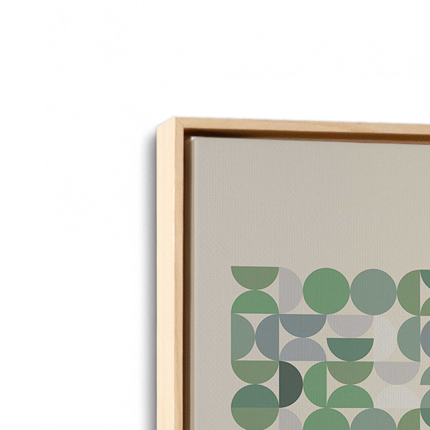 [Color:American Maple], Picture of art in a American Maple frame at an angle