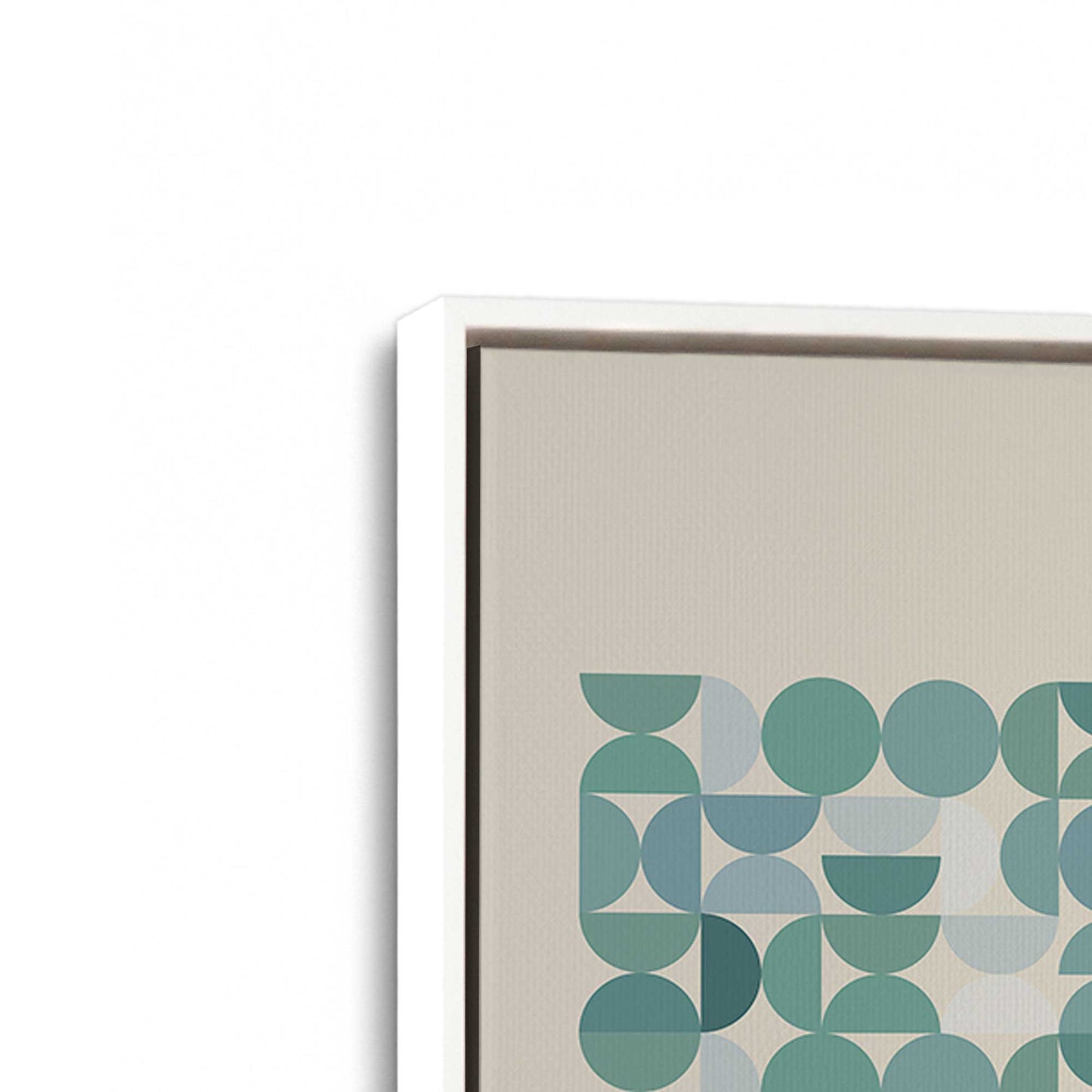 [Color:Opaque White], Picture of art in a White frame at an angle