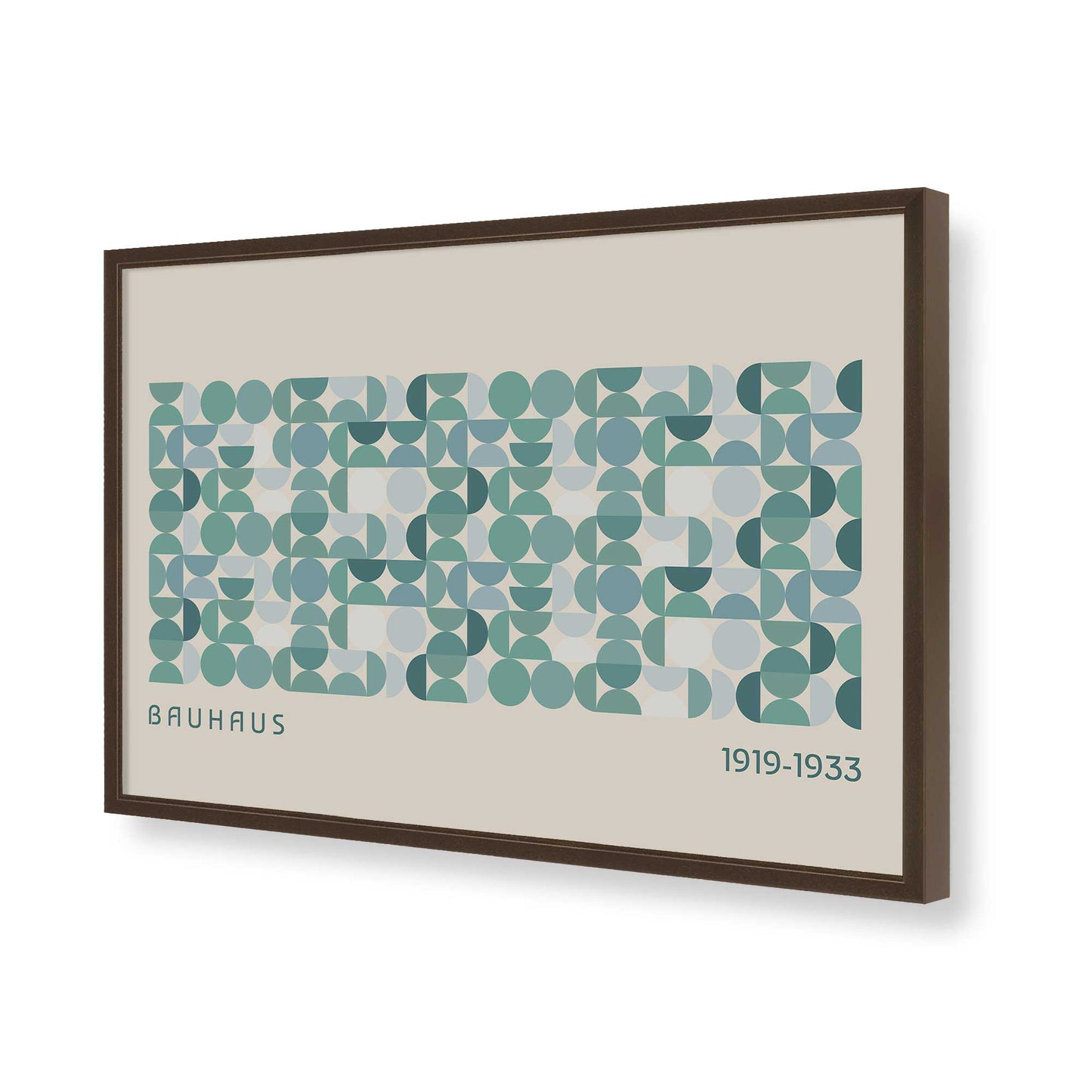 [Color:Brown], Picture of art in a Brown frame of the corner