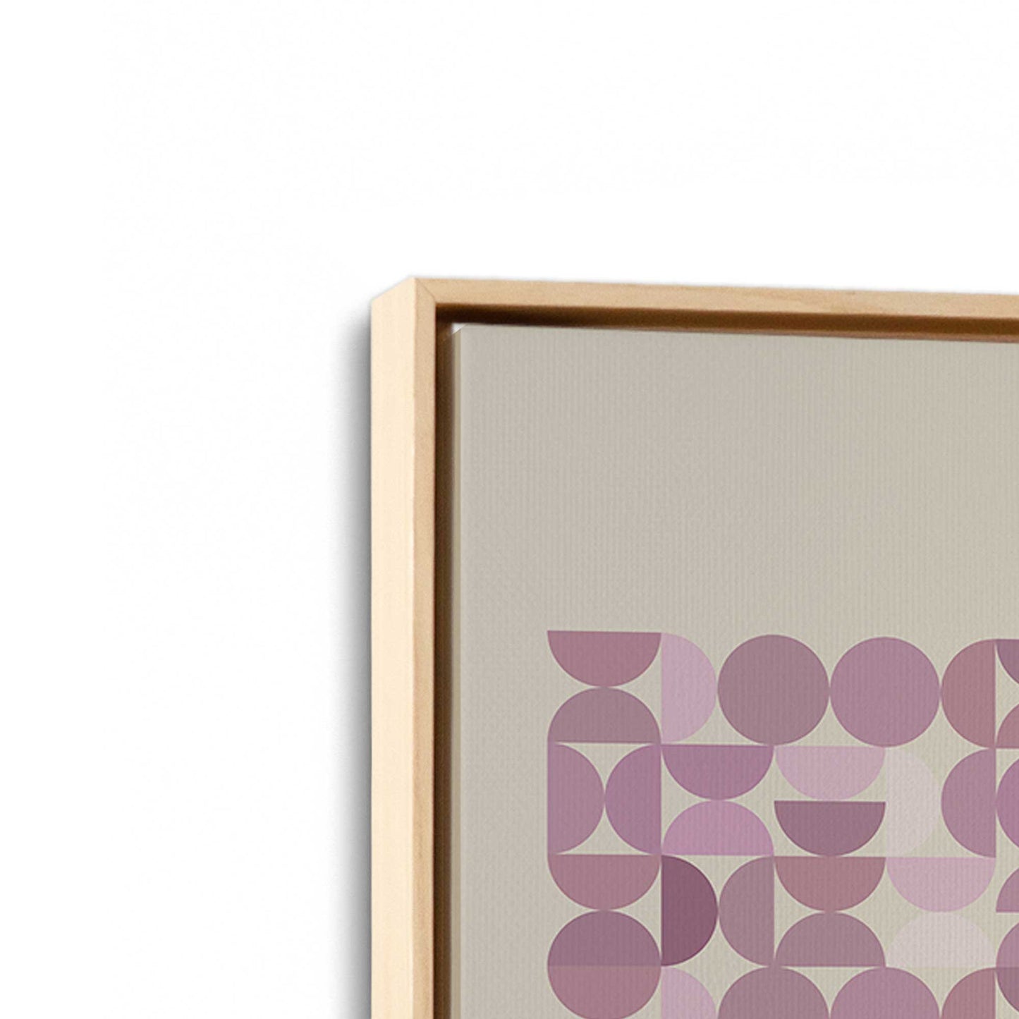 [Color:American Maple], Picture of art in a American Maple frame at an angle