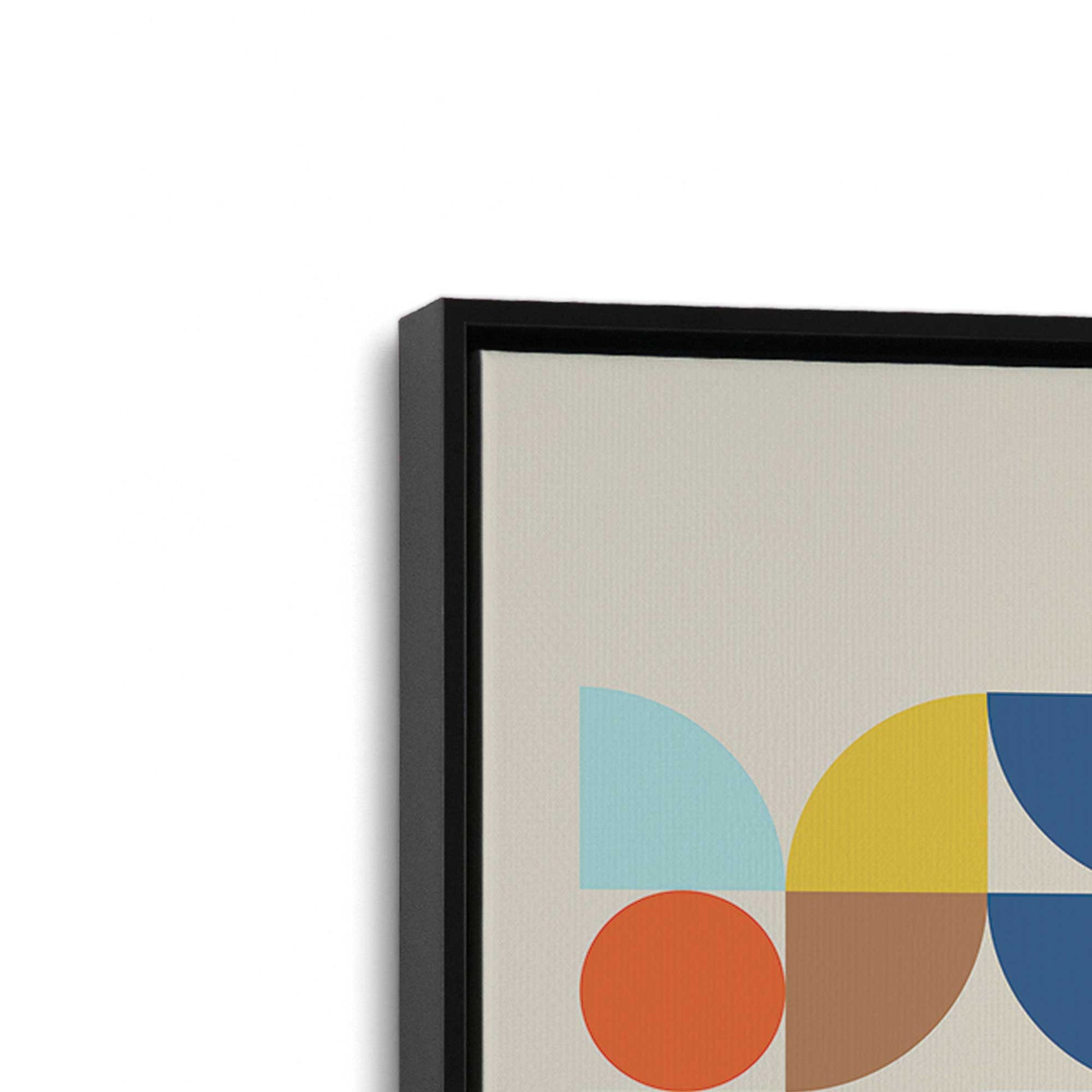 [Color:Satin Black], Picture of art in a Satin Black frame at an angle