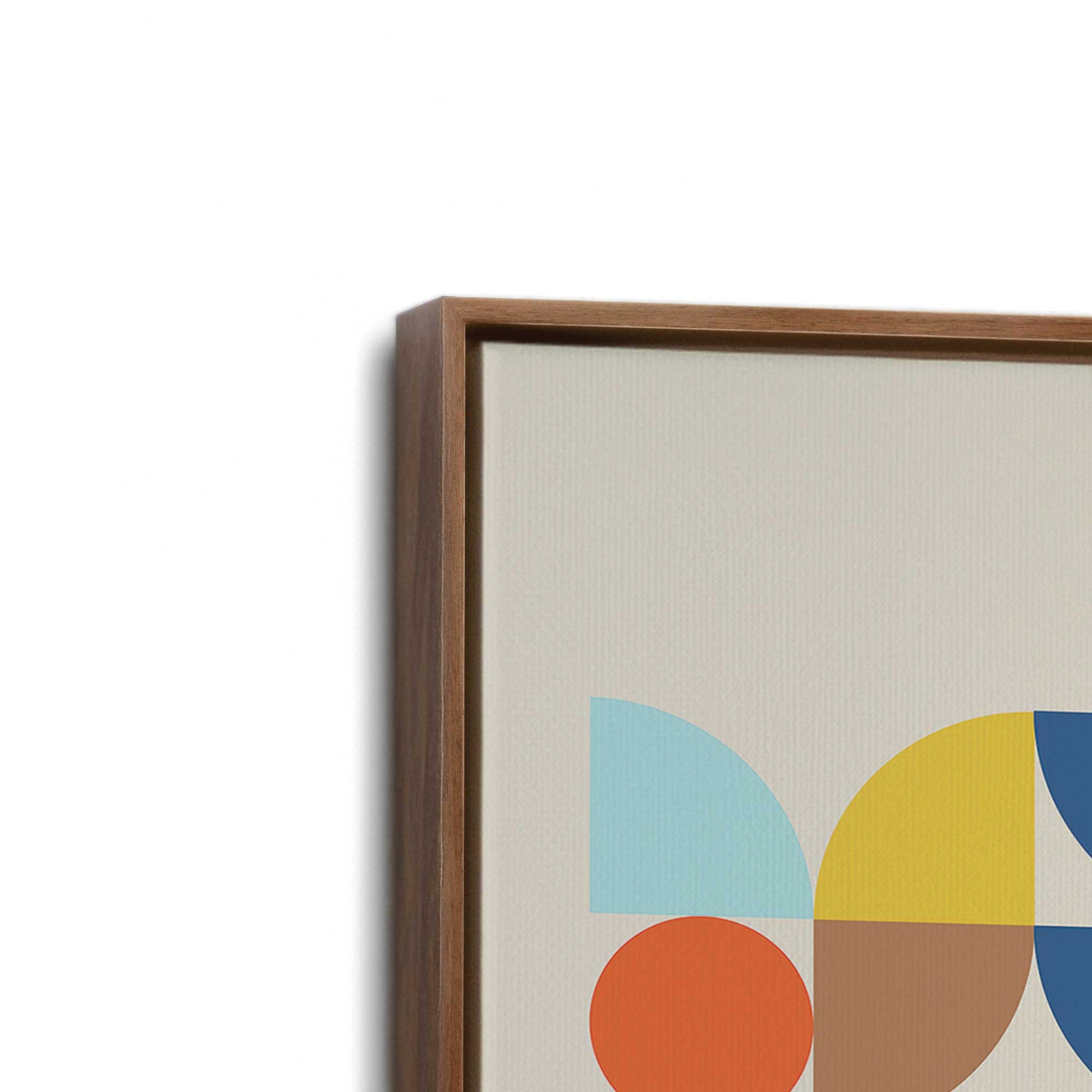 [Color:Walnut], Picture of art in a Walnut frame at an angle