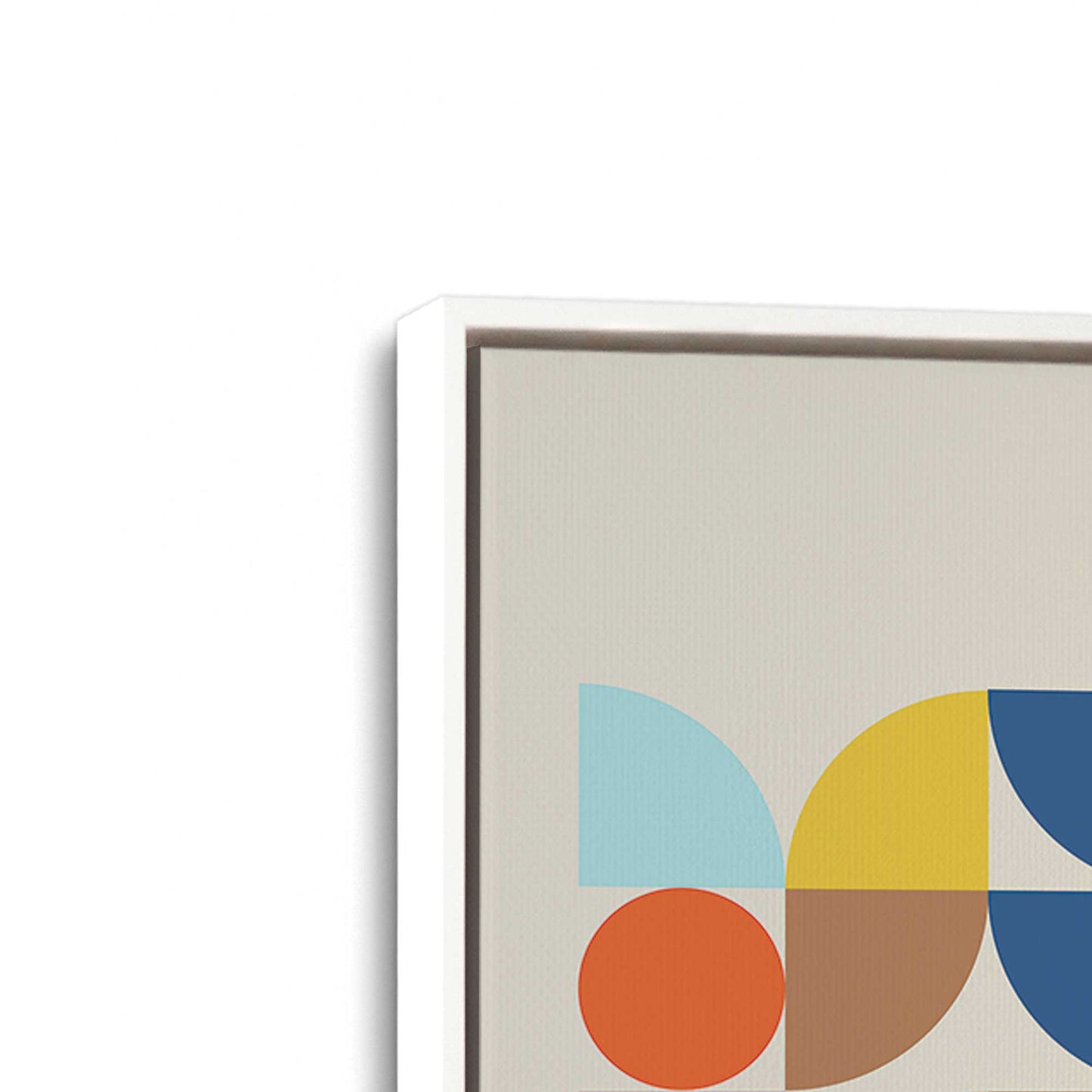 [Color:Opaque White], Picture of art in a White frame at an angle