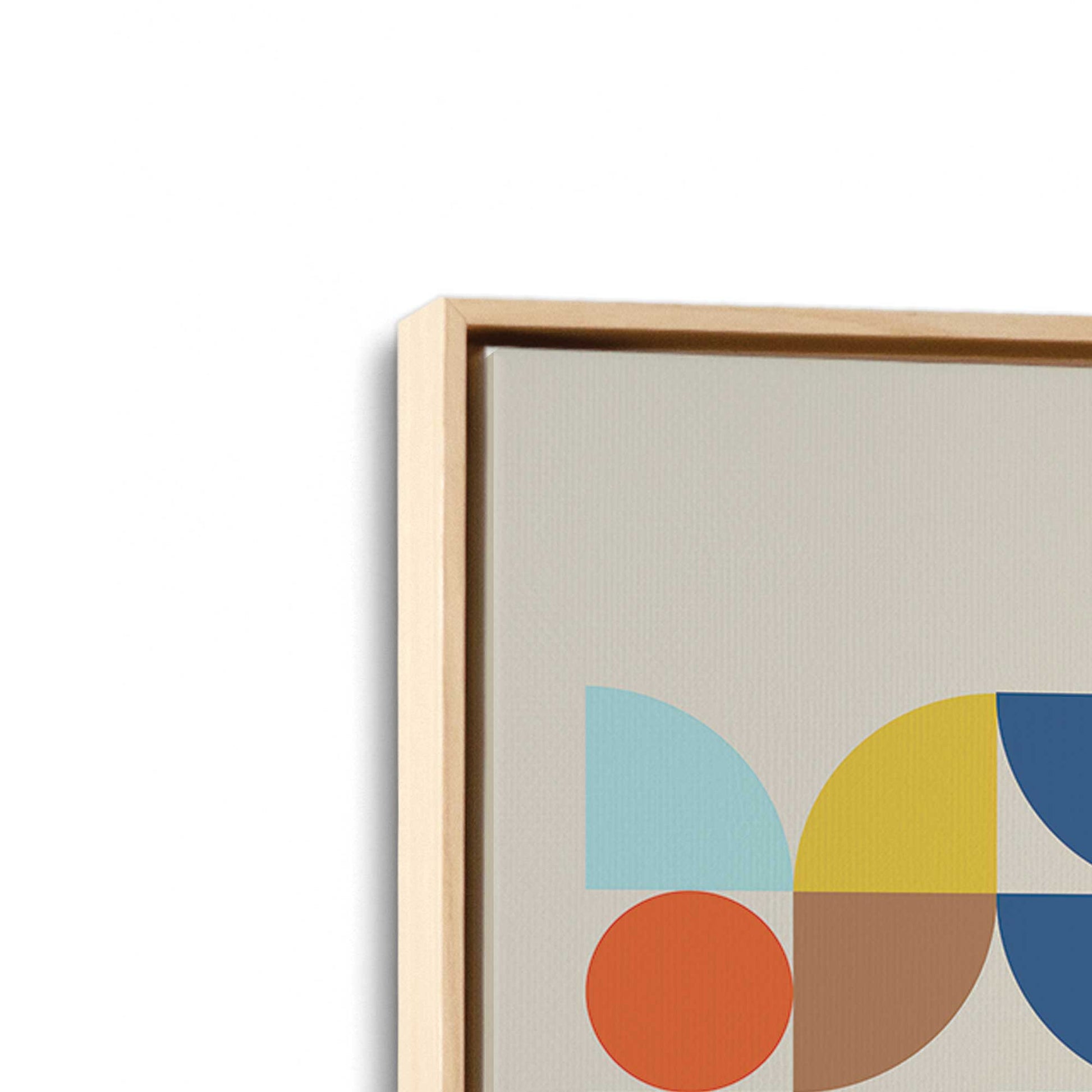 [Color:American Maple], Picture of art in a American Maple frame at an angle