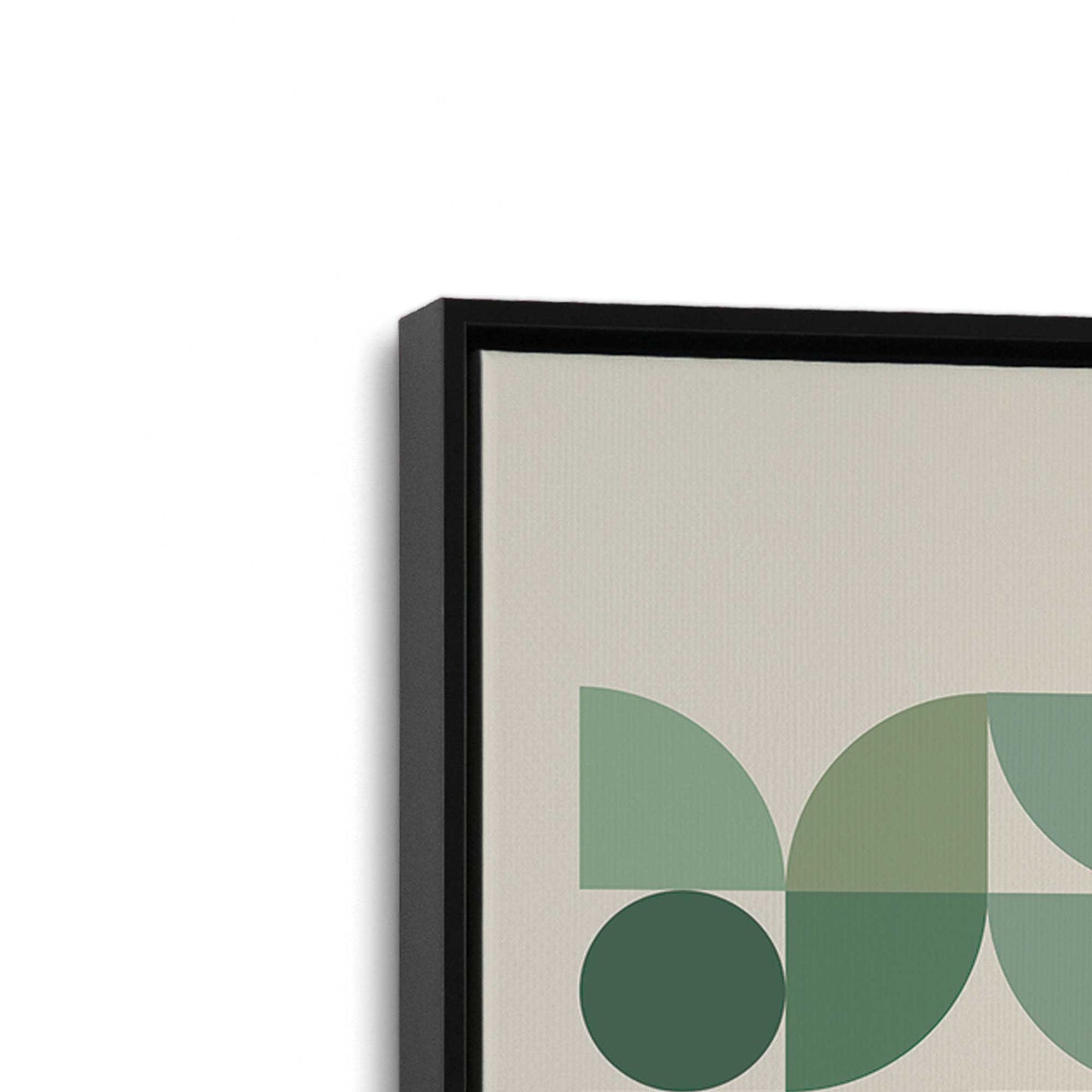 [Color:Satin Black], Picture of art in a Satin Black frame at an angle