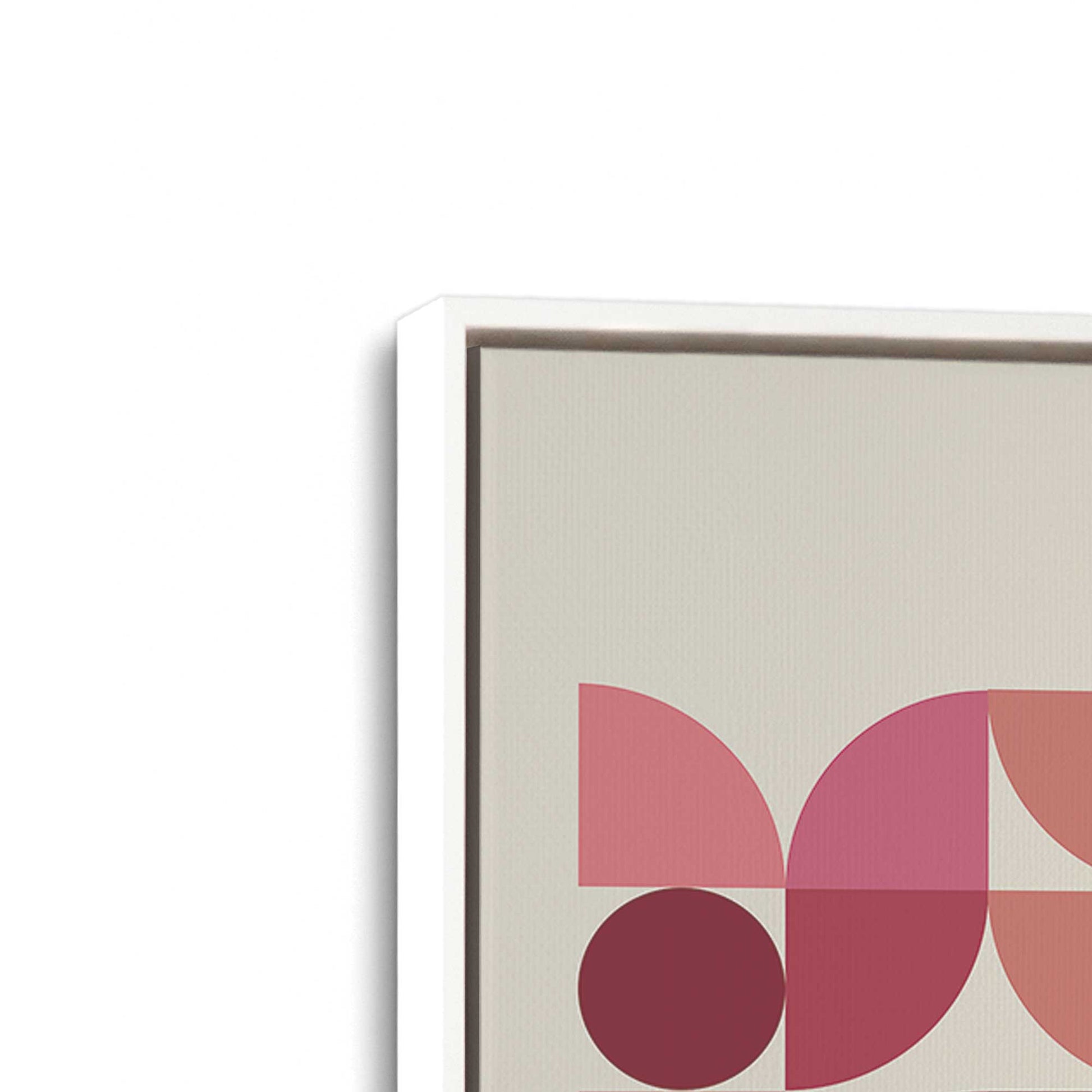 [Color:Opaque White], Picture of art in a White frame at an angle