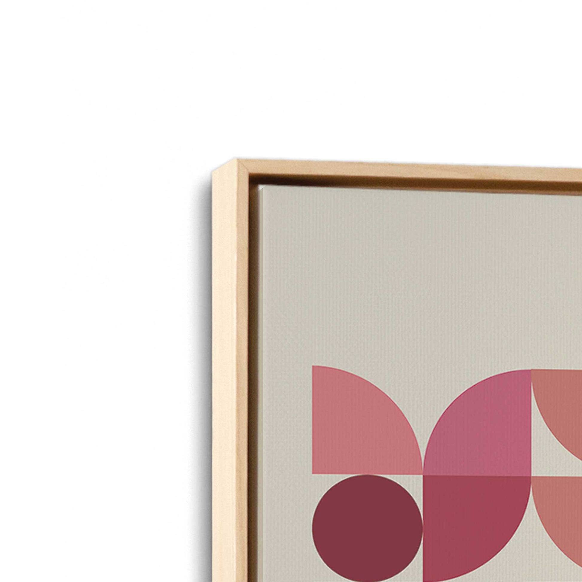 [Color:American Maple], Picture of art in a American Maple frame at an angle