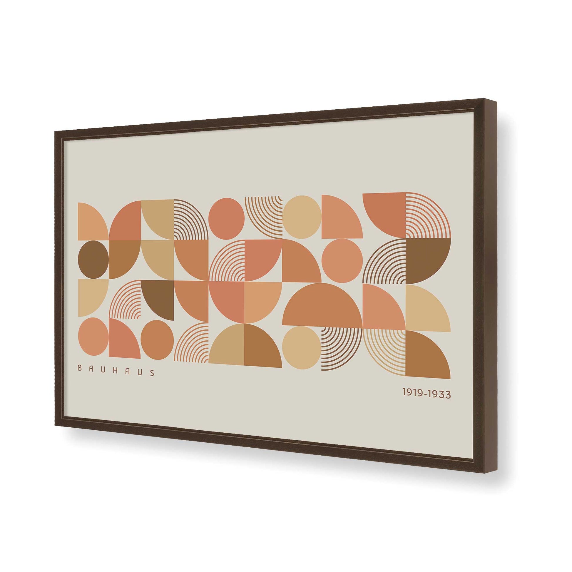 [Color:Brown], Picture of art in a Brown frame of the corner