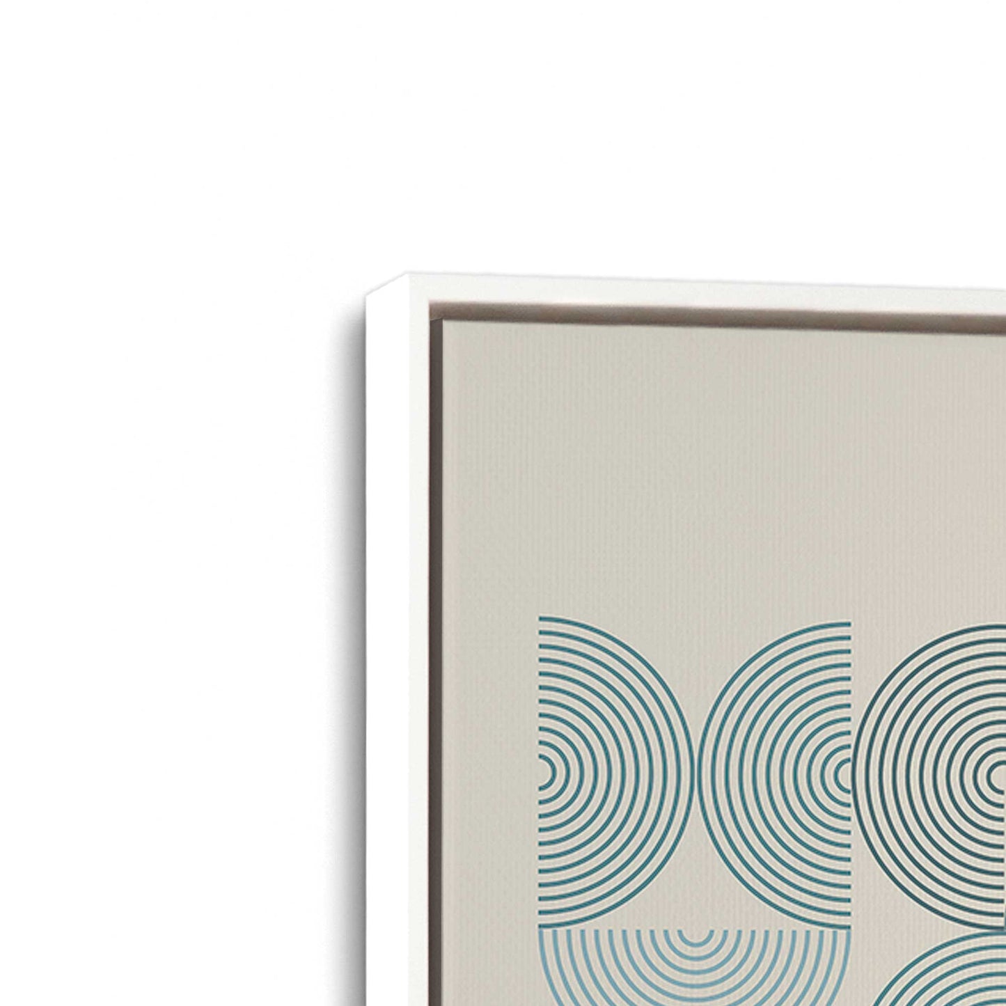 [Color:Opaque White], Picture of art in a White frame at an angle