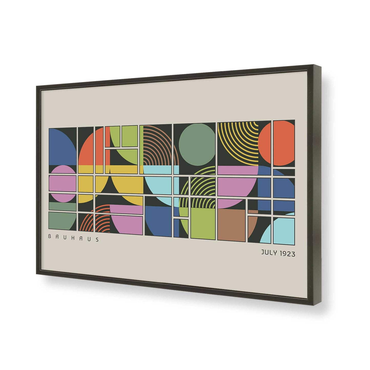 [Color:Satin Black], Picture of art in a Satin Black frame of the corner