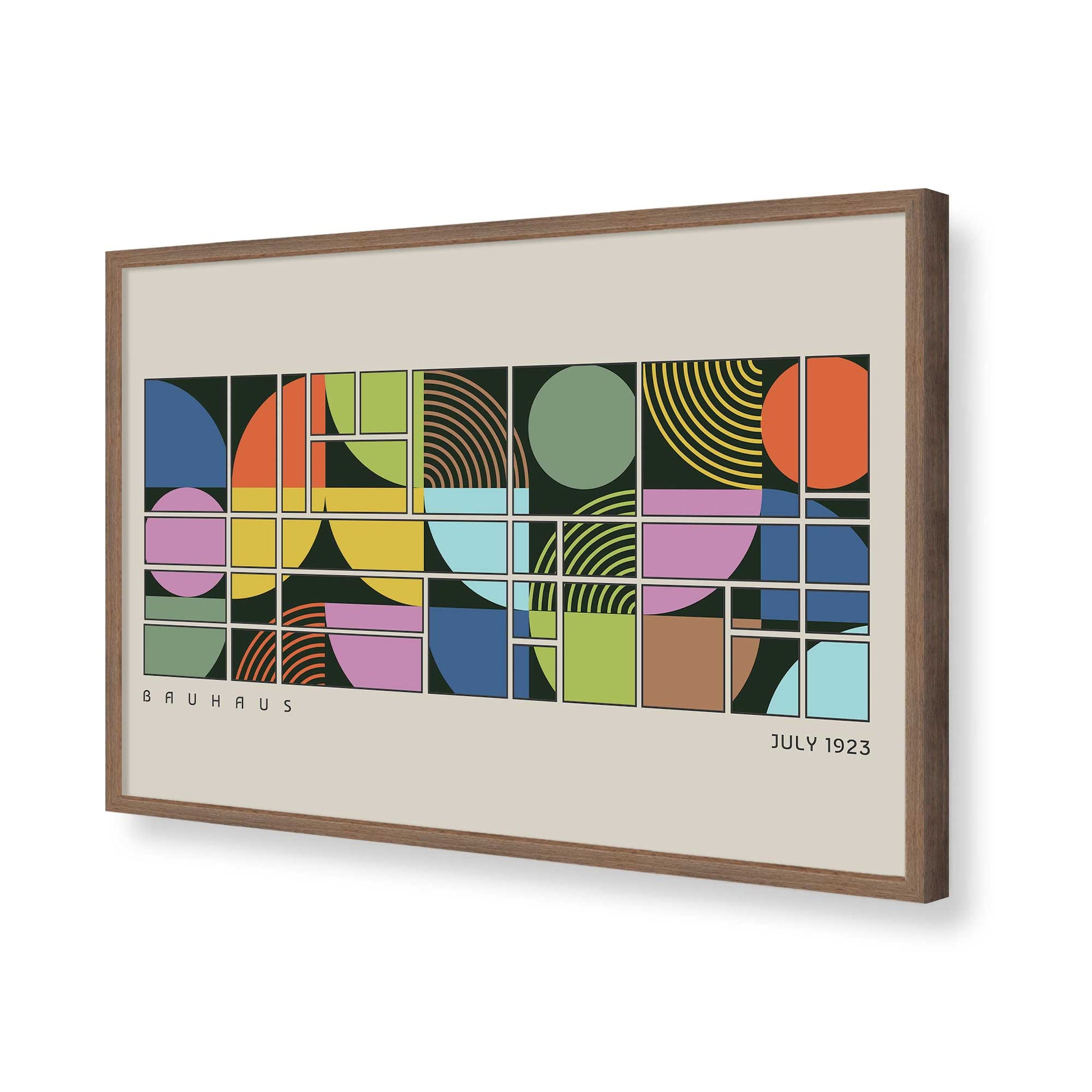 [Color:Walnut], Picture of art in a Walnut frame of the corner