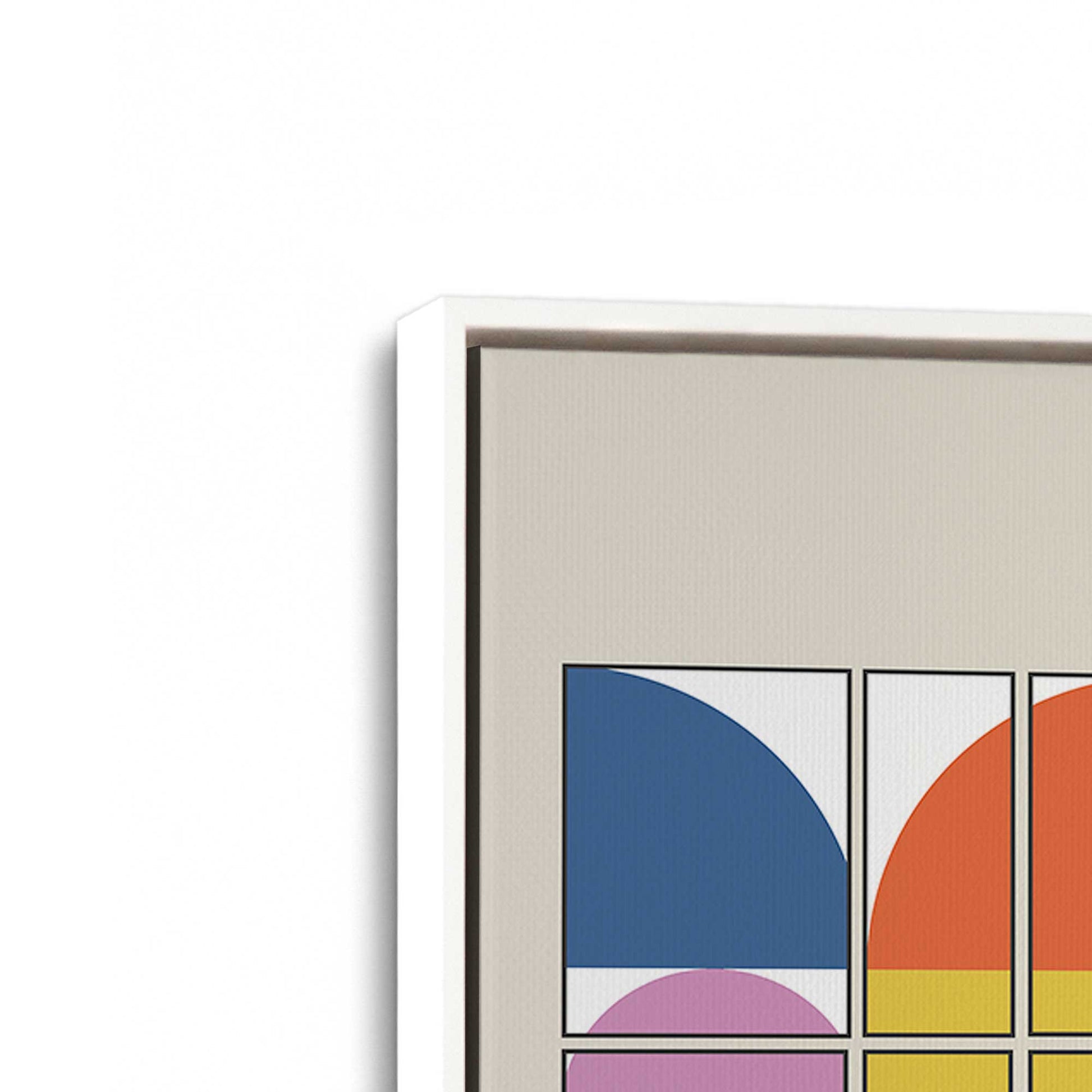 [Color:Opaque White], Picture of art in a White frame at an angle