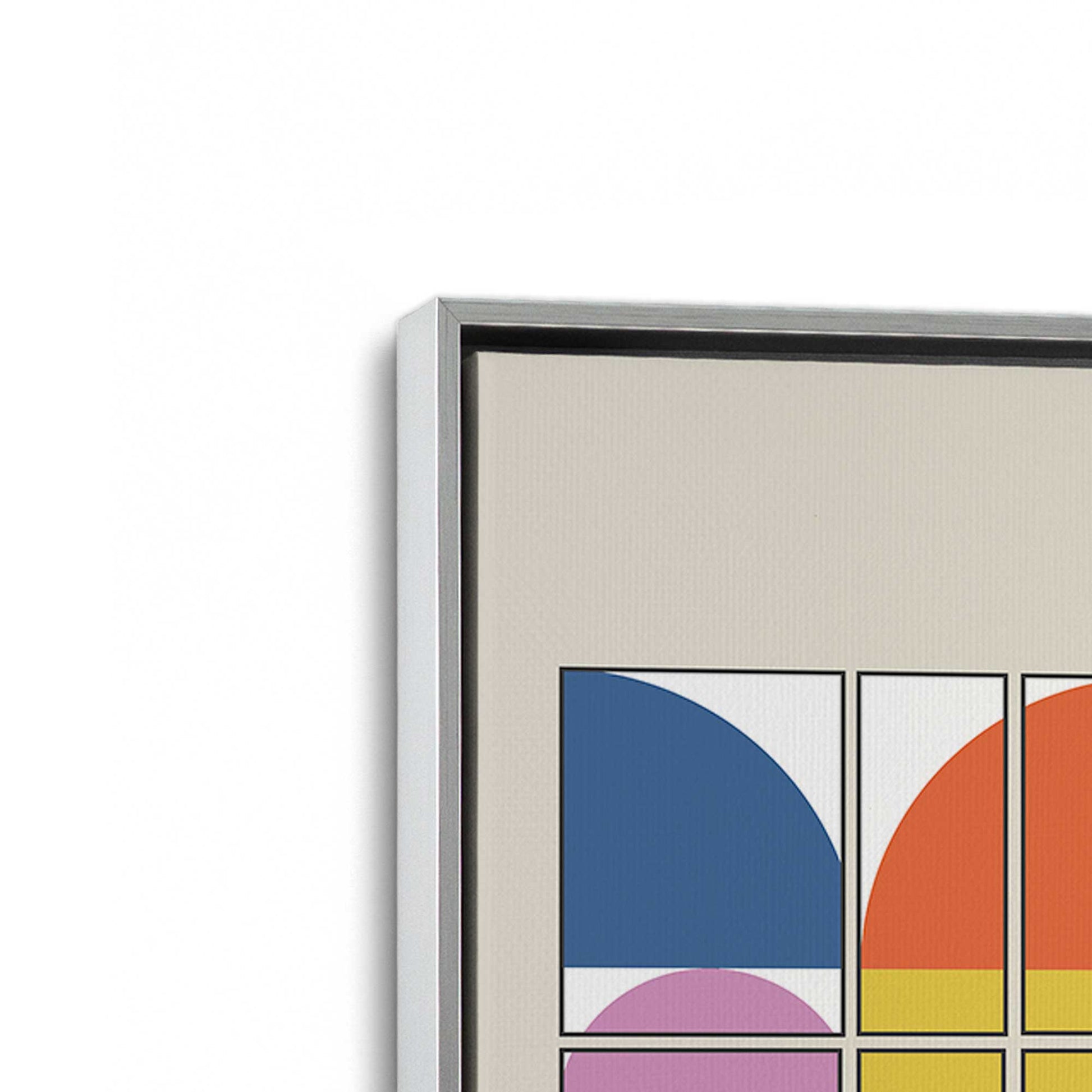 [Color:Polished Chrome], Picture of art in a Polished Chrome frame at an angle