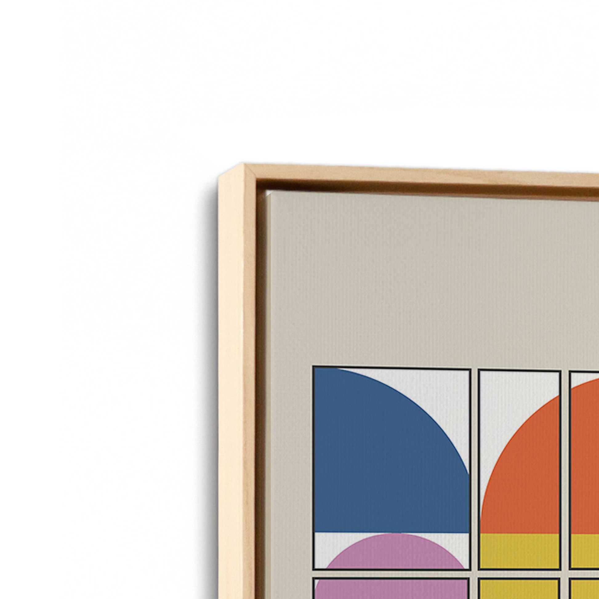 [Color:American Maple], Picture of art in a American Maple frame at an angle