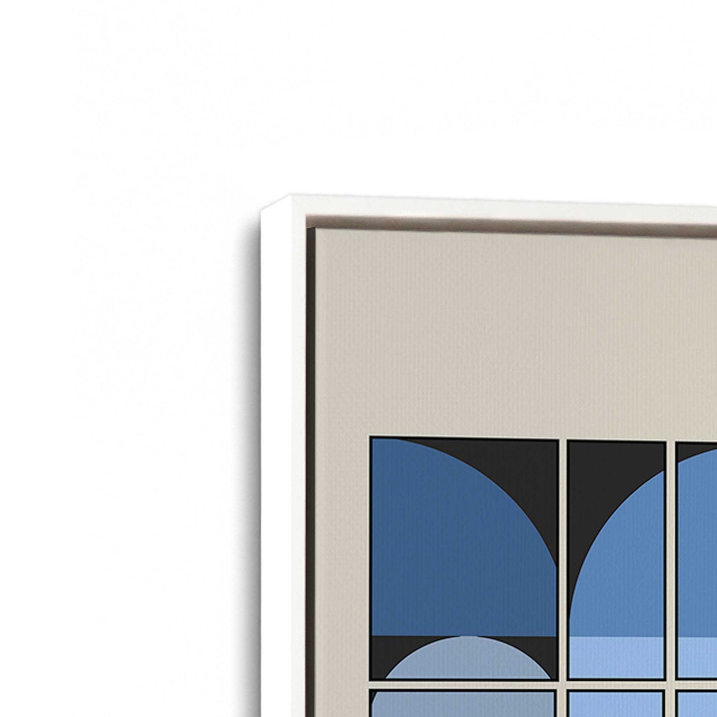 [Color:Opaque White], Picture of art in a White frame at an angle
