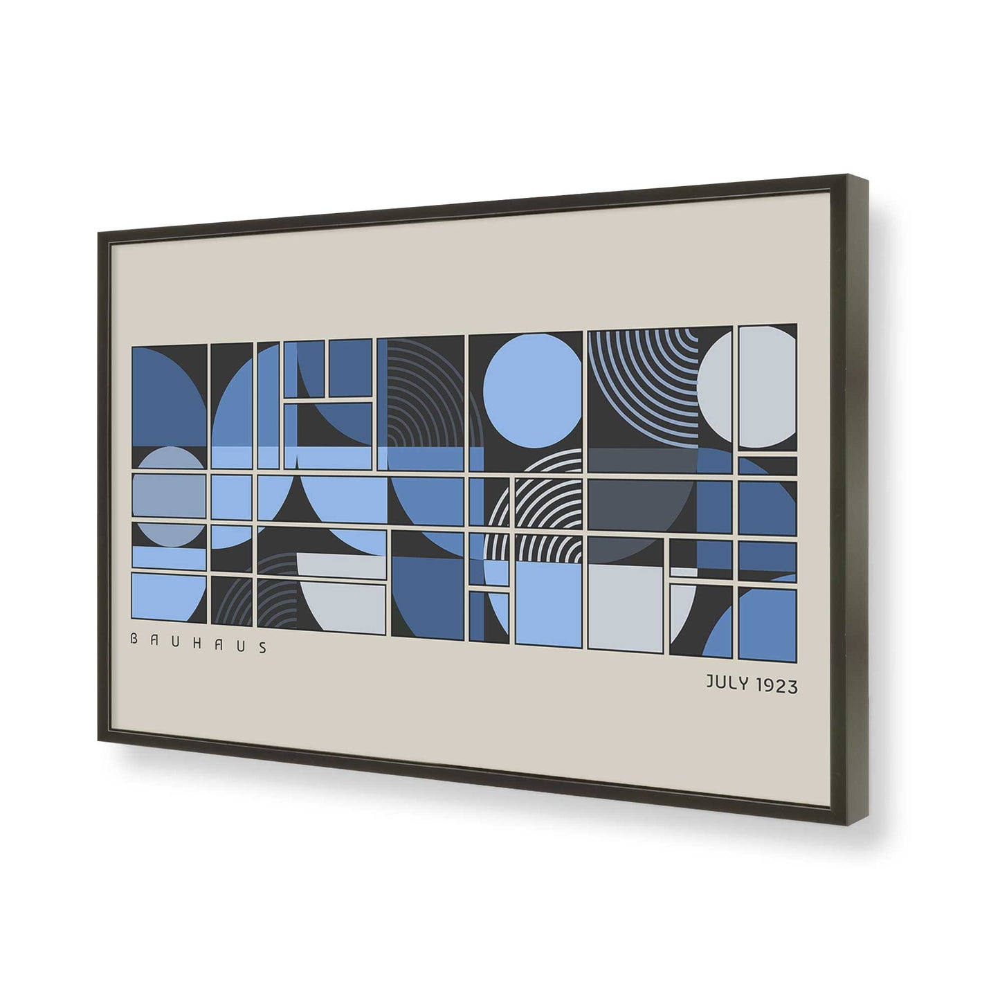[Color:Satin Black], Picture of art in a Satin Black frame of the corner
