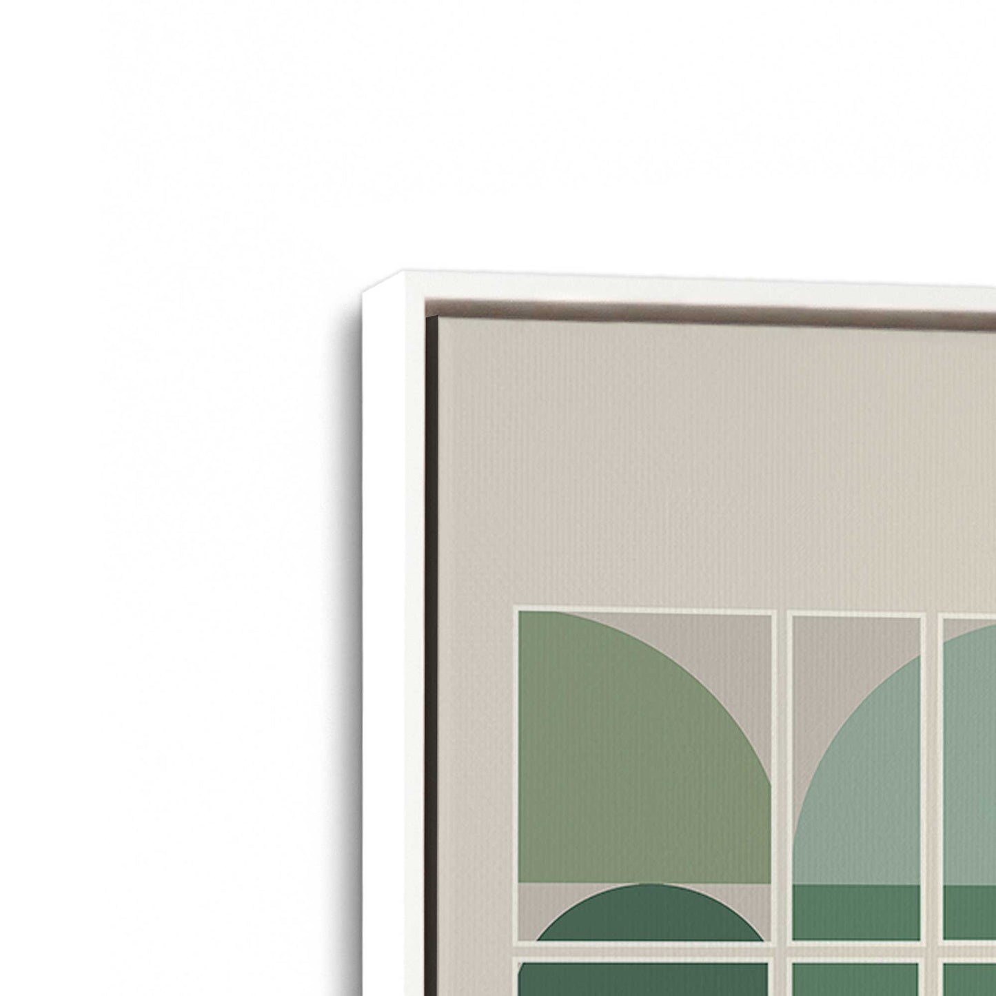 [Color:Opaque White], Picture of art in a White frame at an angle