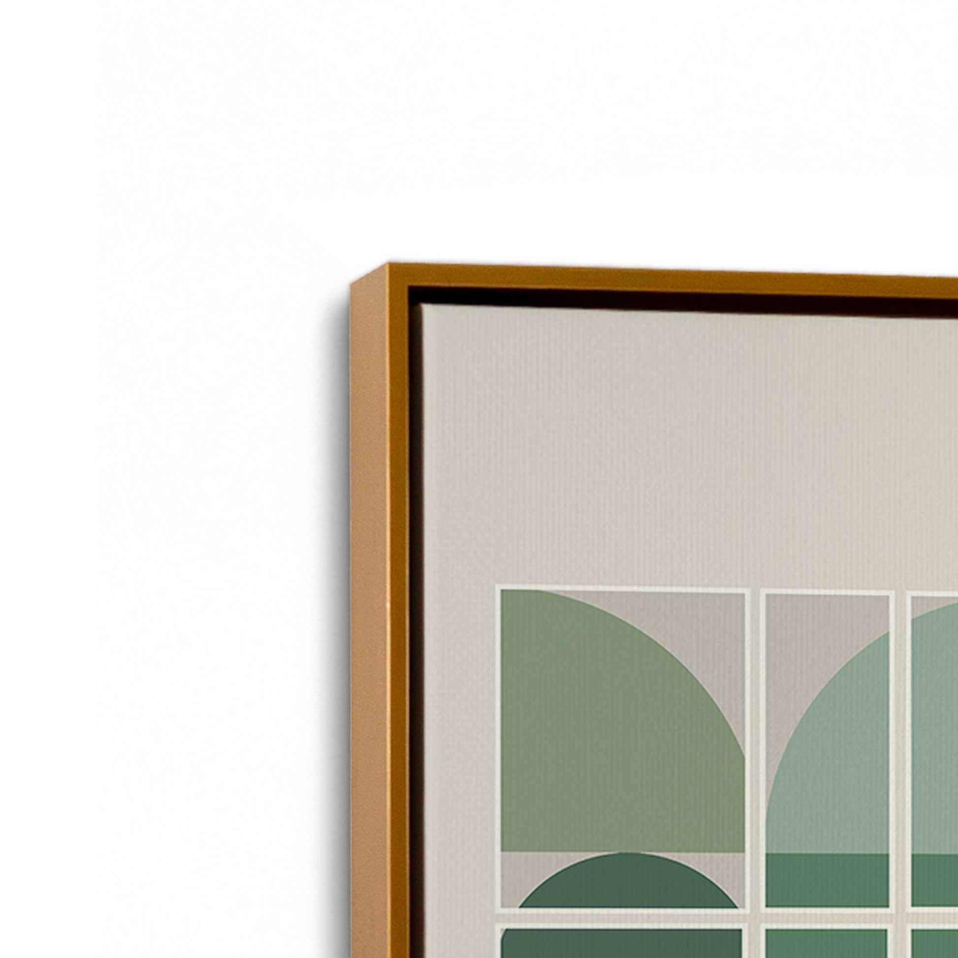 [Color:Polished Gold], Picture of art in a Polished Gold frame at an angle