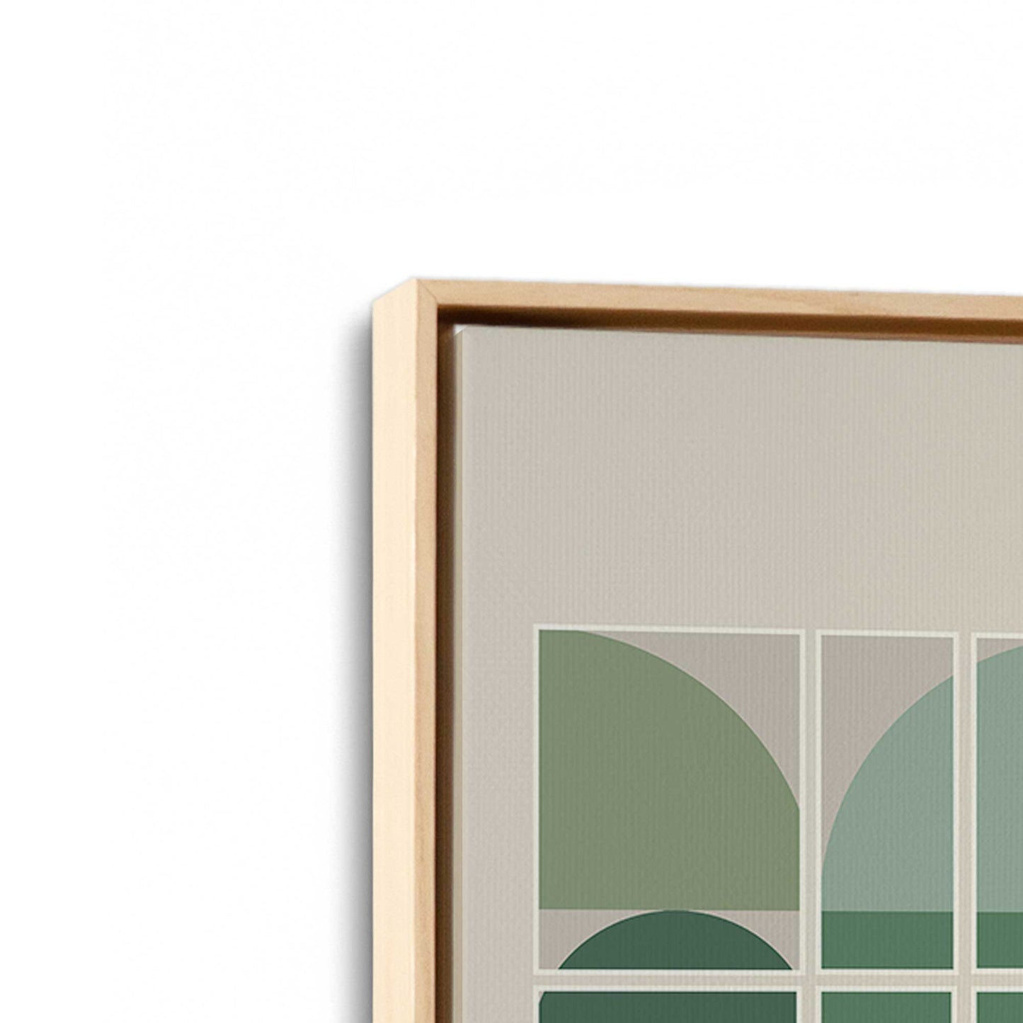 [Color:American Maple], Picture of art in a American Maple frame at an angle
