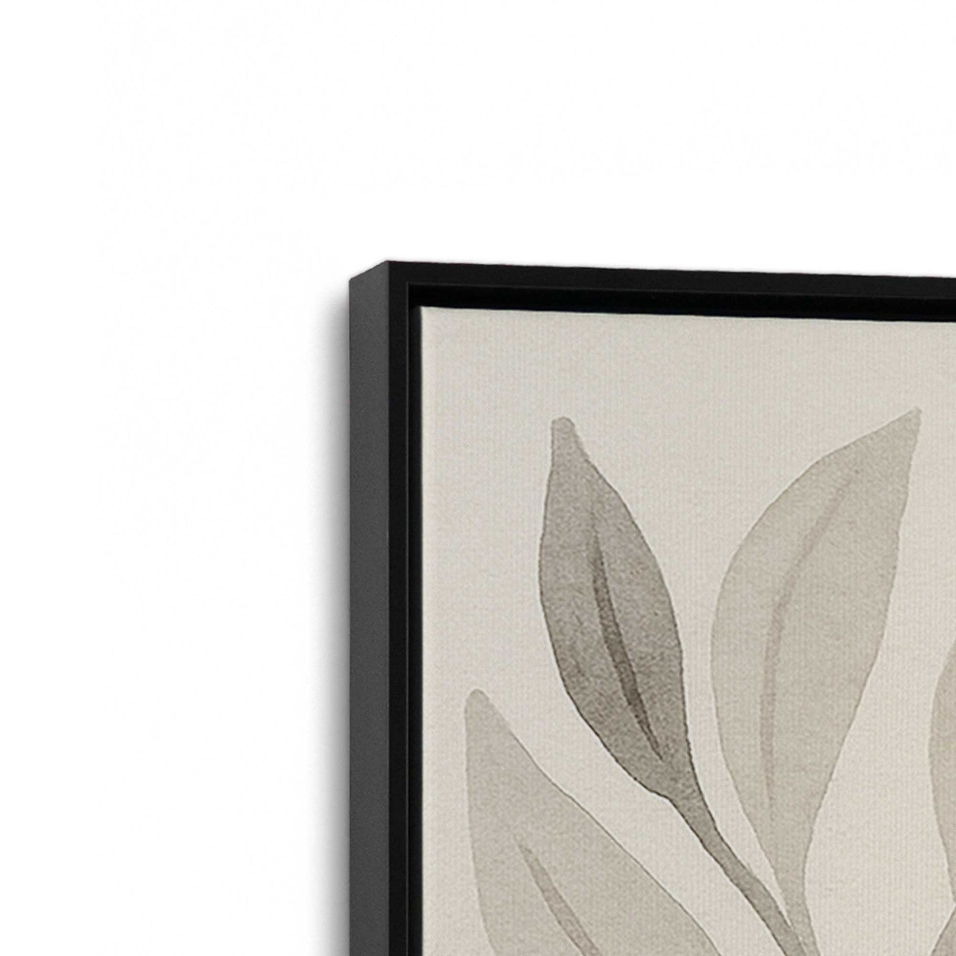 [Color:Satin Black], Picture of art in a Satin Black frame at an angle