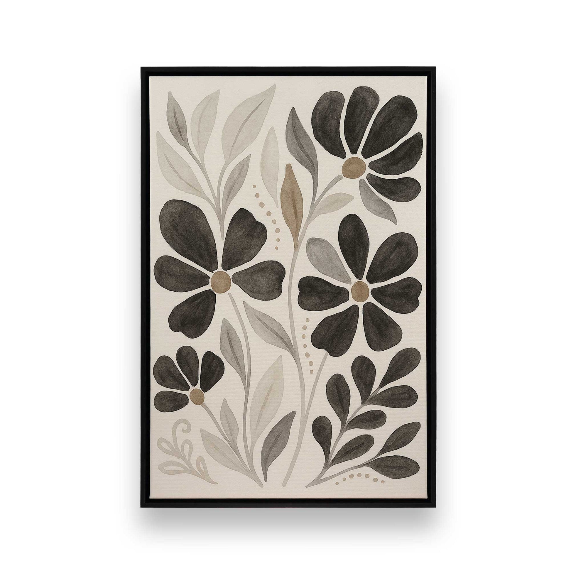 [Color:Satin Black], Picture of art in a Satin Black frame