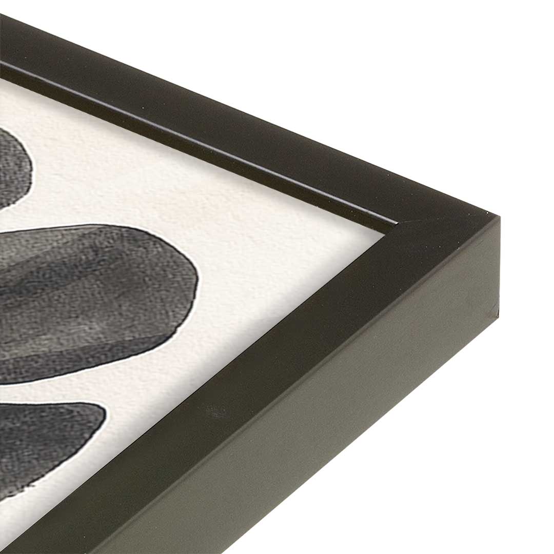 [Color:Satin Black], Picture of art in a Satin Black frame at an angle