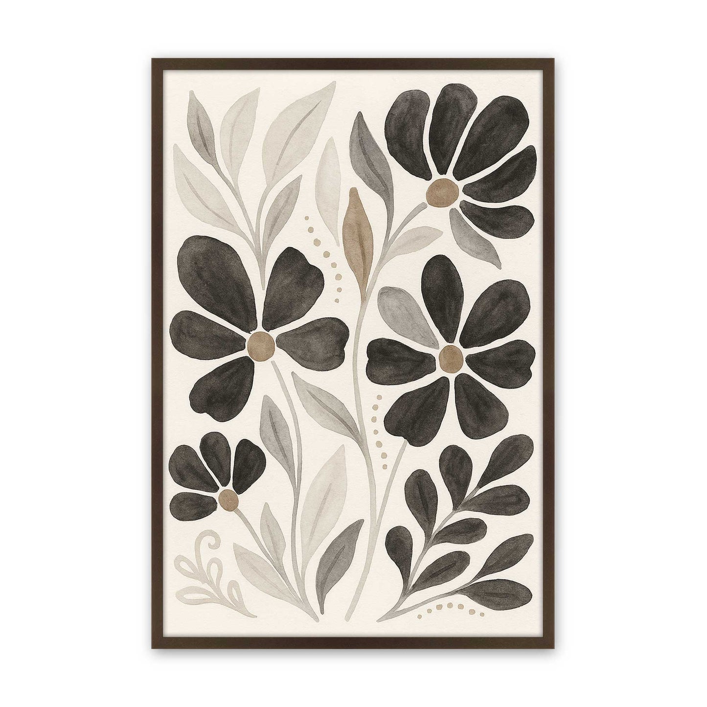 [Color:Brown], Picture of art in a Brown frame