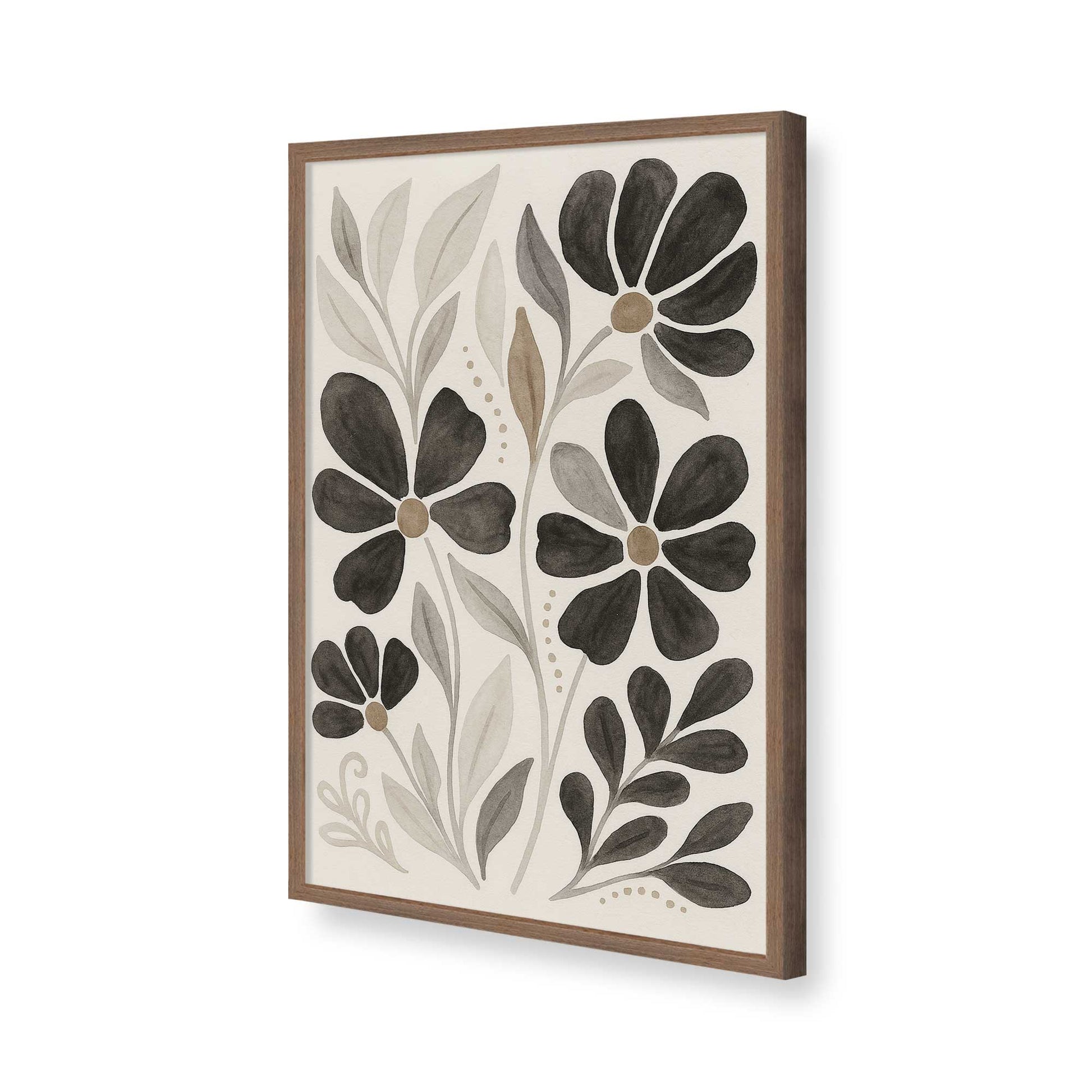 [Color:Walnut], Picture of art in a Walnut frame of the corner