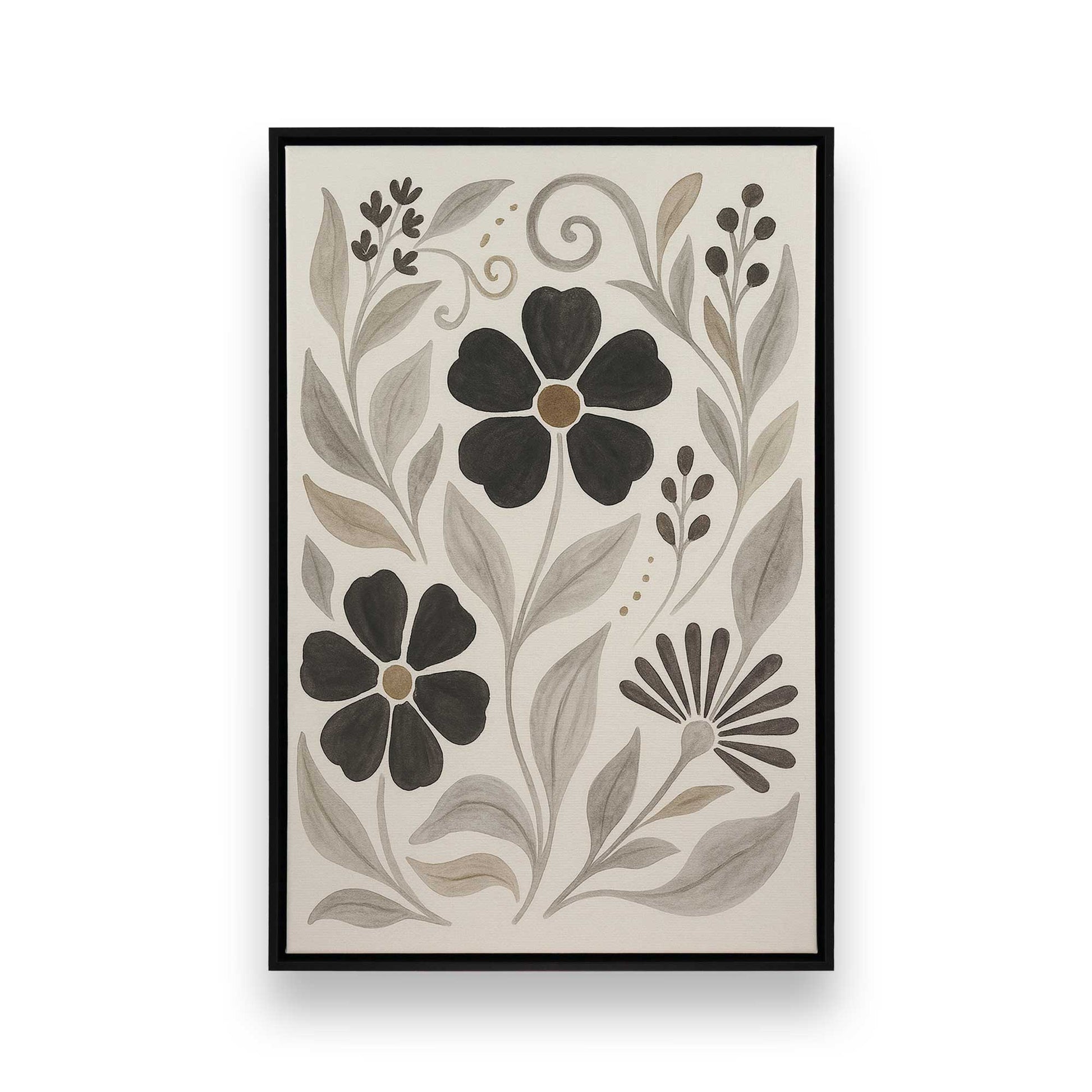 [Color:Satin Black], Picture of art in a Satin Black frame