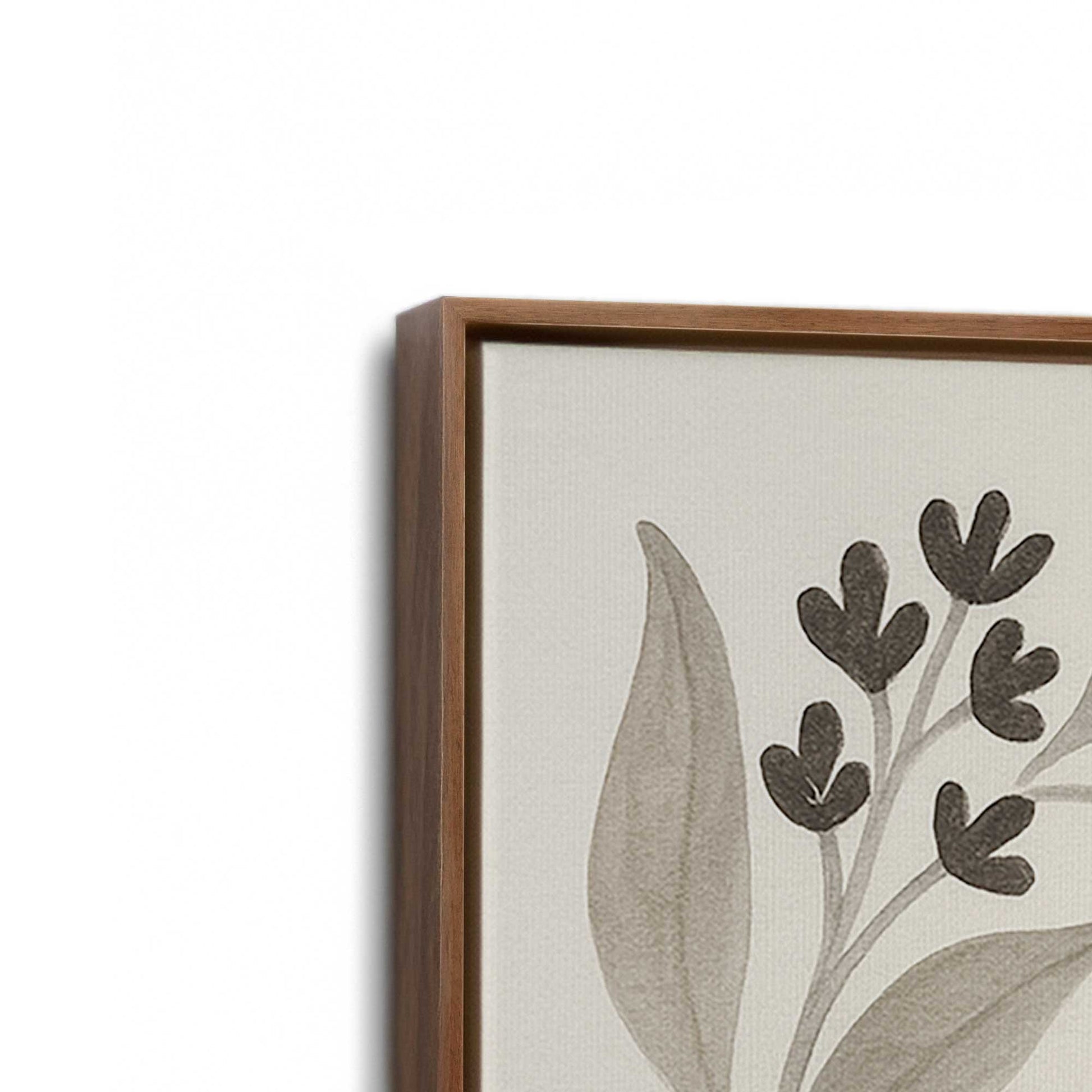 [Color:Walnut], Picture of art in a Walnut frame at an angle
