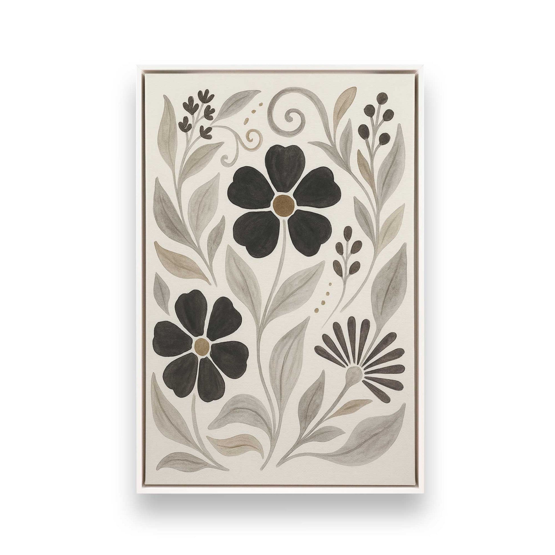 [Color:Opaque White], Picture of art in a White frame