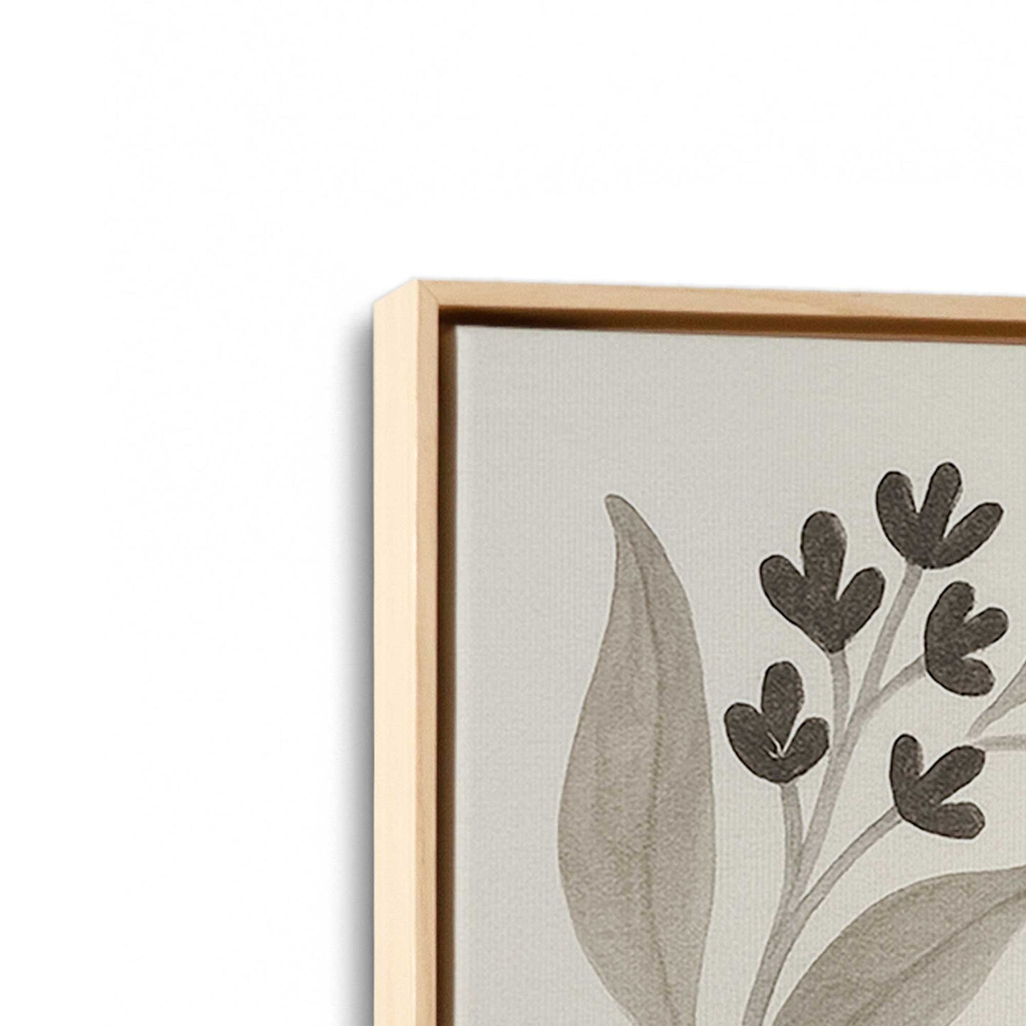 [Color:American Maple], Picture of art in a American Maple frame at an angle