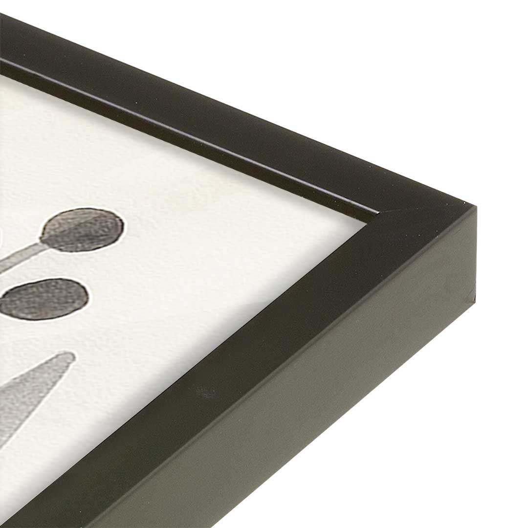 [Color:Satin Black], Picture of art in a Satin Black frame at an angle