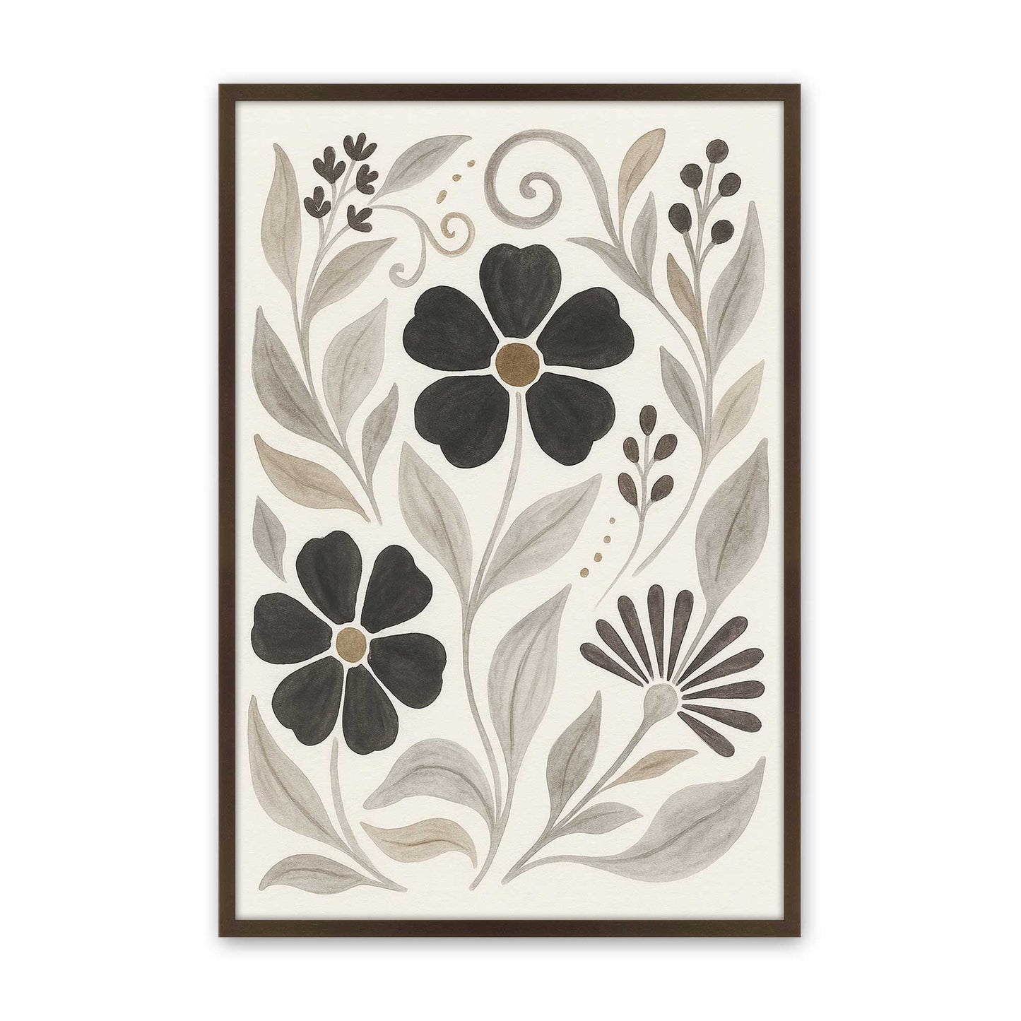 [Color:Brown], Picture of art in a Brown frame