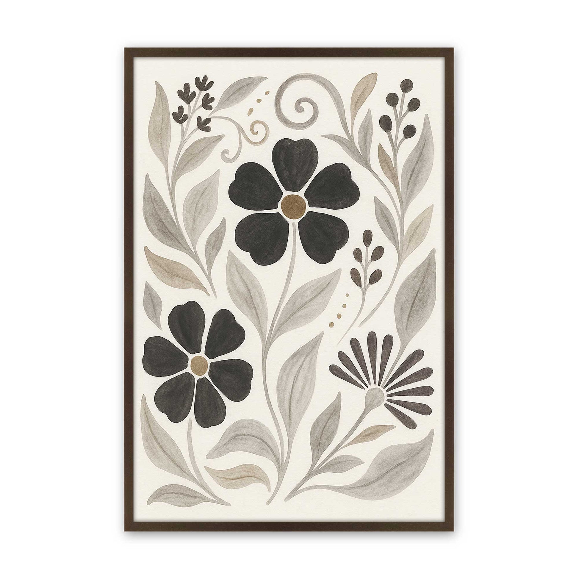 [Color:Brown], Picture of art in a Brown frame