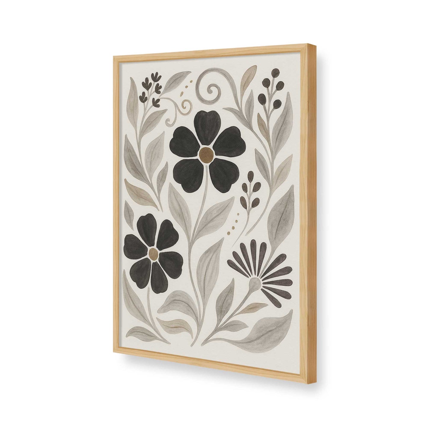 [Color:American Maple], Picture of art in a American Maple frame of the corner